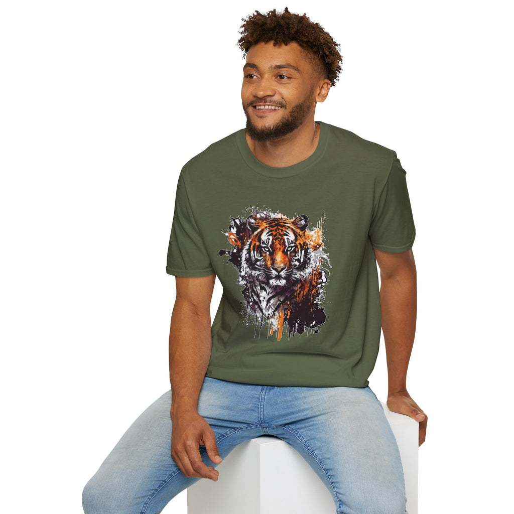 Tiger Graphic T-Shirt, Tiger Head Shirt, Wild Tiger Tee, Wildlife Animal Shirt, Artistic Tiger Portrait Tee