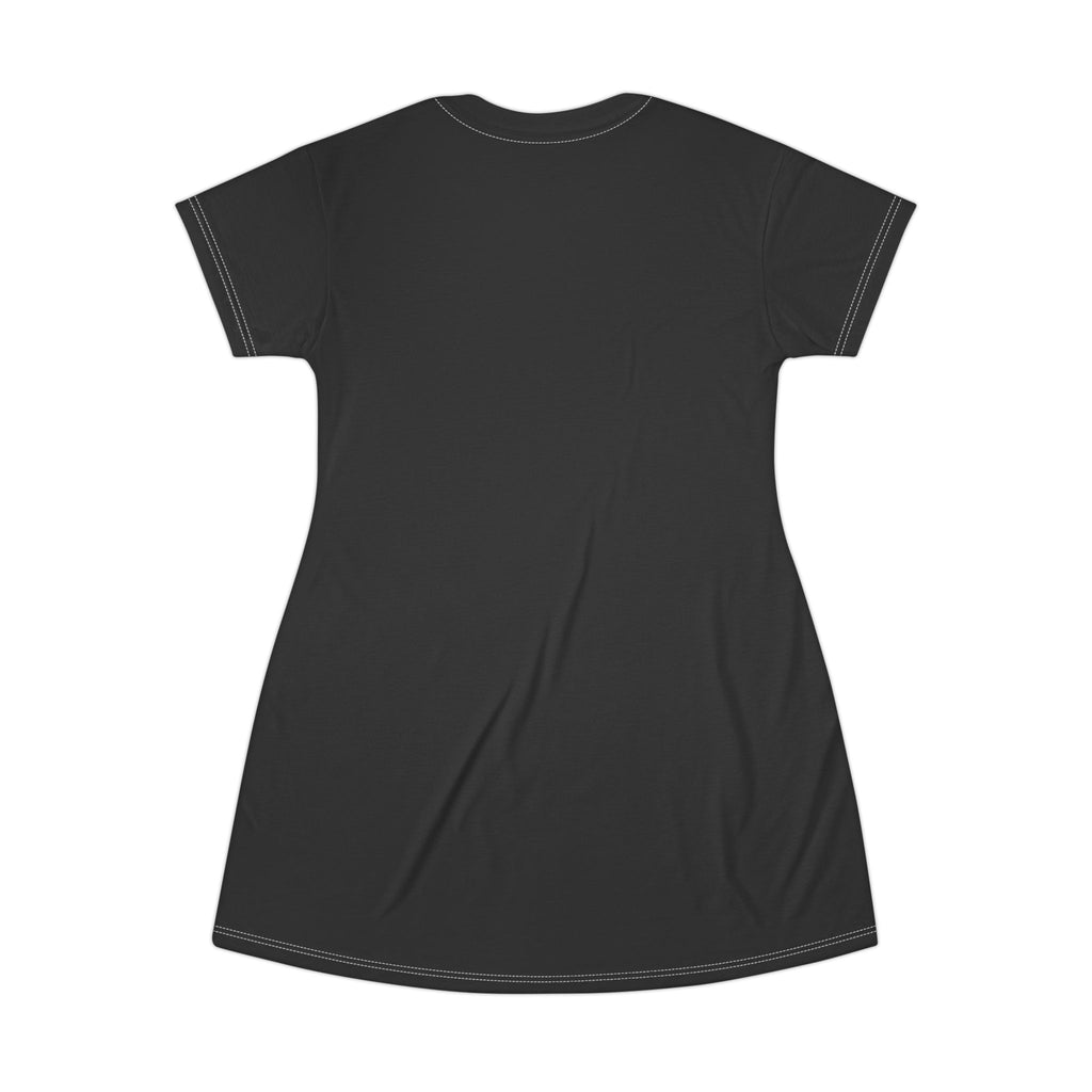 Mystic Moon Goddess T-Shirt Dress – Ethereal Back-View Art Dress