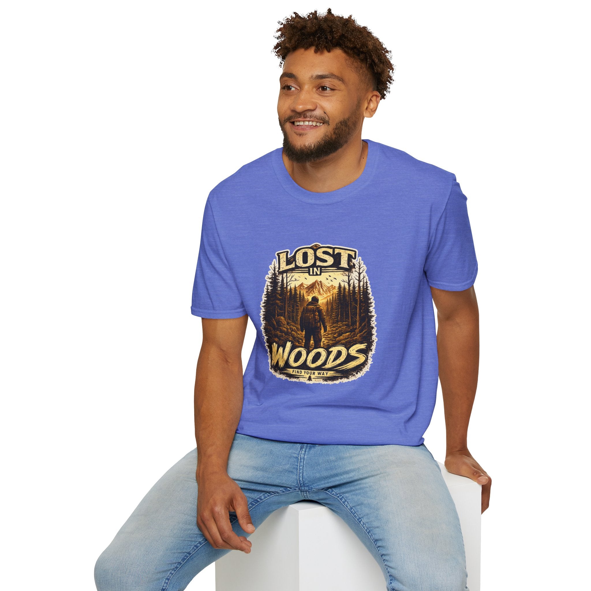Lost in Woods Shirt | Vintage Forest Graphic Tee | Hiking Nature T-Shirt