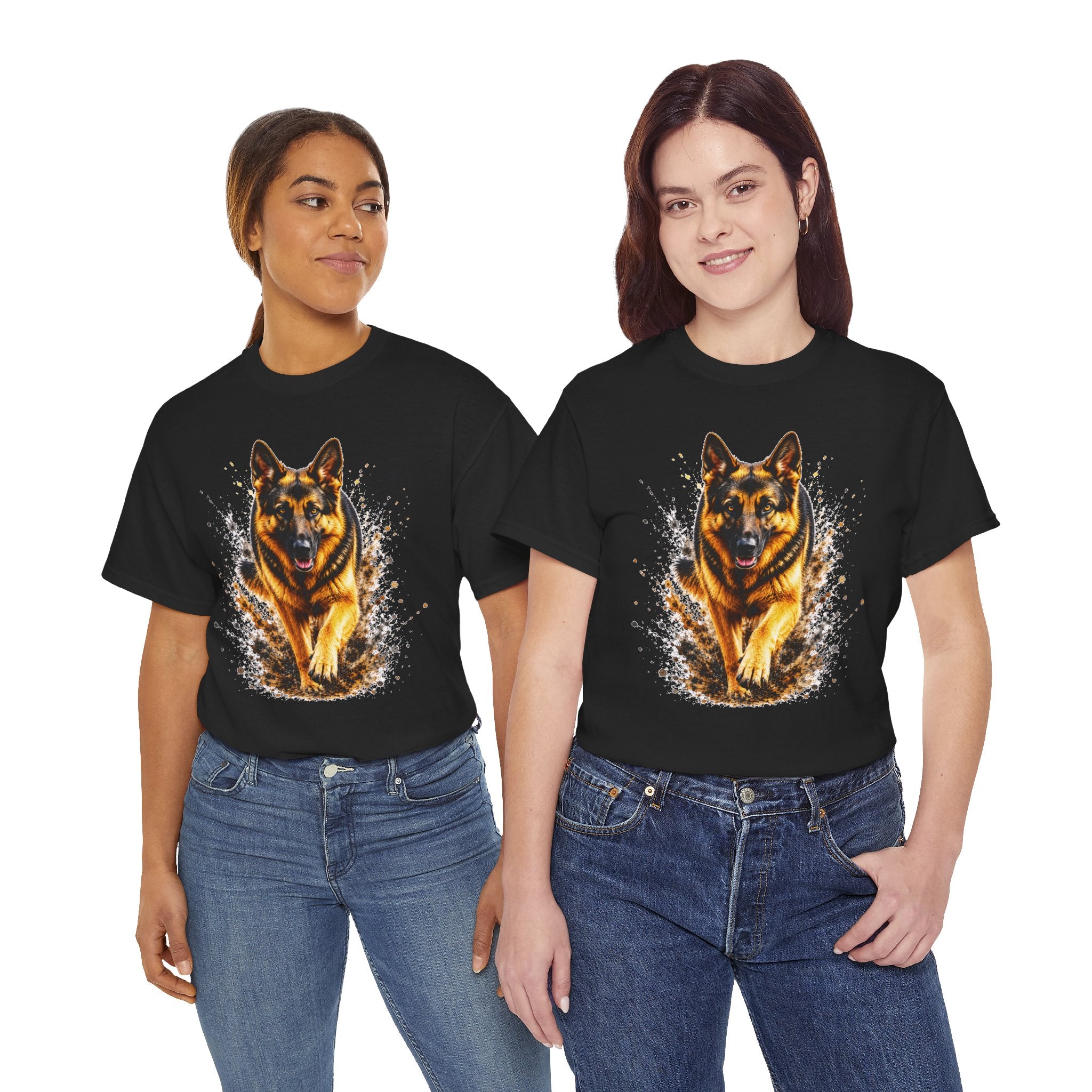 German Shepherd Running T-Shirt, German Shepherd Graphic Tee, Dog Lover Shirt, Unisex German Shepherd Tee, Gift for Dog Owner, K9 Animal Shirt