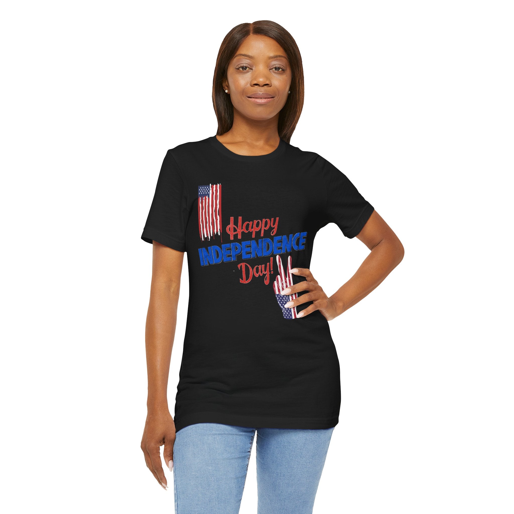 Happy Independence Day Shirt, Patriotic 4th of July T-Shirt, USA Flag Shirt, American Independence Day Tee