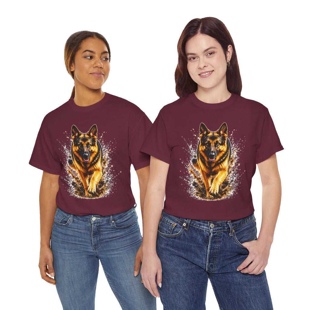German Shepherd Running T-Shirt, German Shepherd Graphic Tee, Dog Lover Shirt, Unisex German Shepherd Tee, Gift for Dog Owner, K9 Animal Shirt
