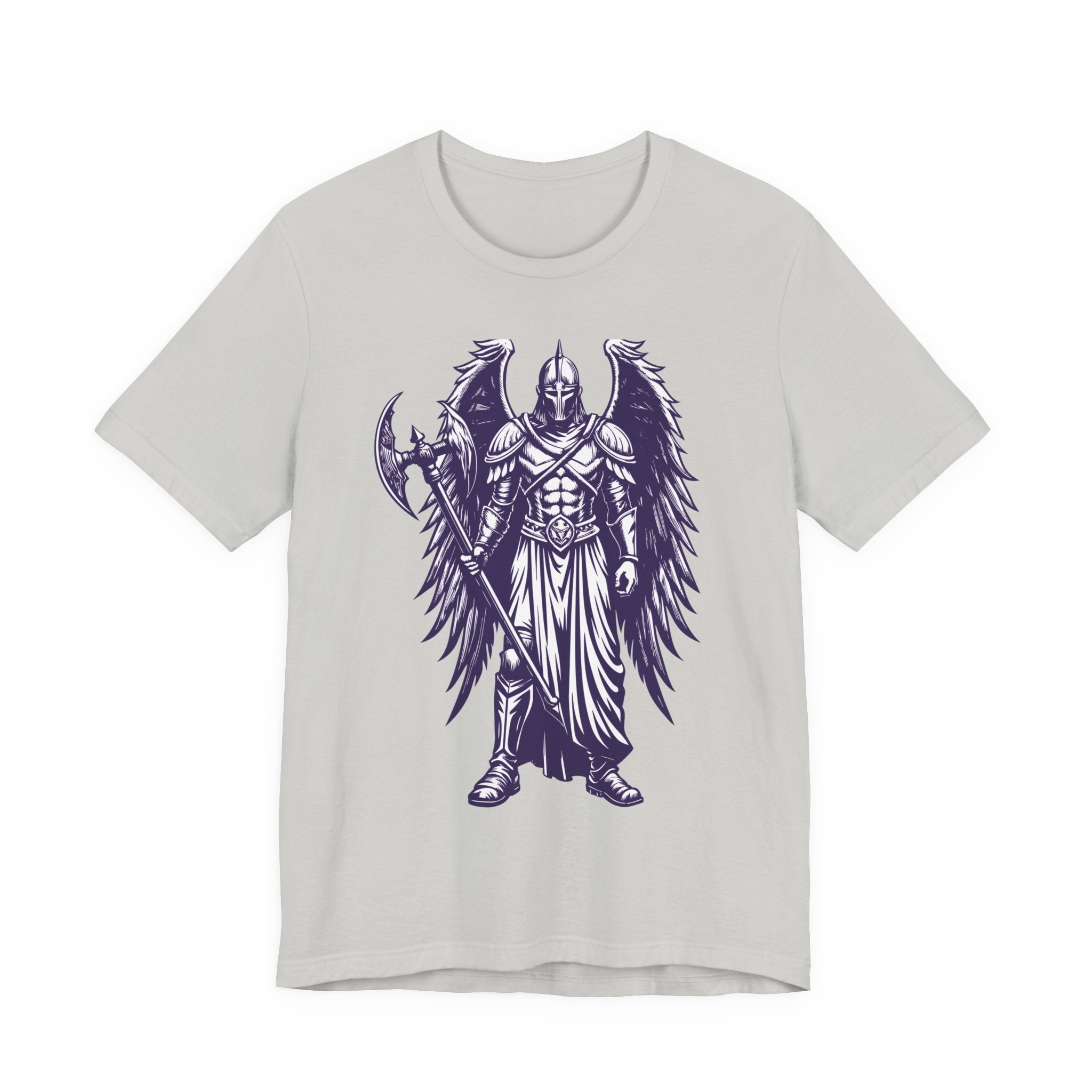 Fallen Angel Warrior T-Shirt | Gothic Fantasy Winged Knight Tee