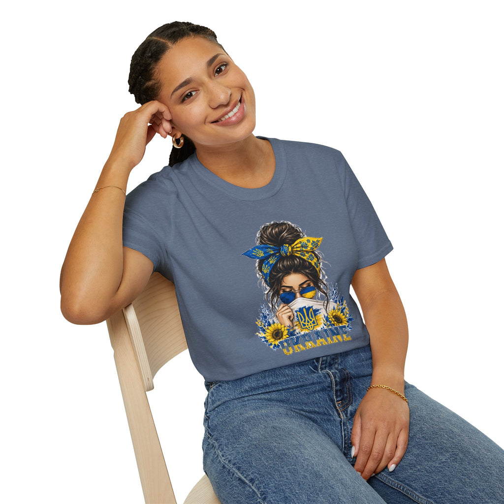 Ukraine Sunflower Bandana T-Shirt — Stylish Patriotic Graphic Tee