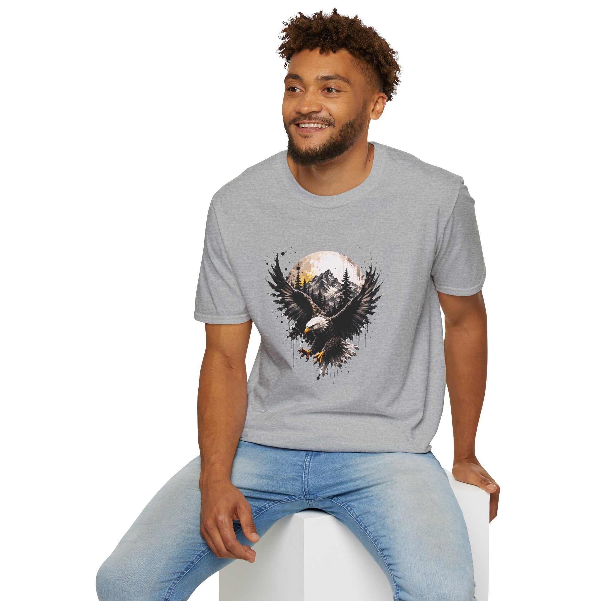 Bald Eagle Mountain T-Shirt | Patriotic Eagle Graphic Tee | Nature Lover Shirt | Outdoor Adventure Tee | Unisex Wildlife Gift