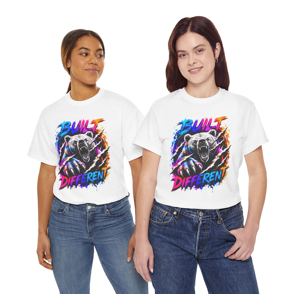 Built Different Bear T-Shirt — Bold Retro Grunge Graphic Tee