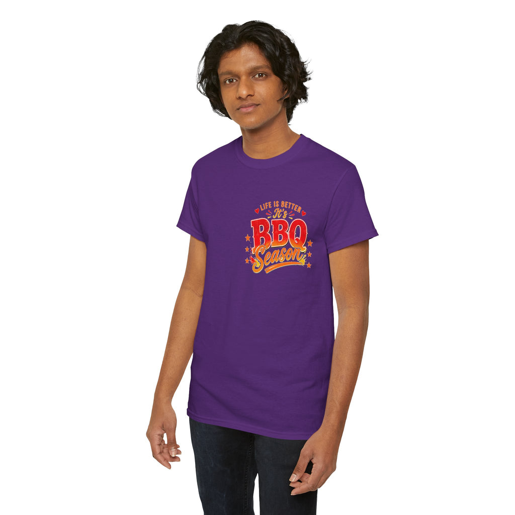 BBQ Season T-Shirt | Life Is Better It's BBQ Season Tee | Funny Grill Shirt | Summer Cookout Tee | Barbecue Lover Gift | Backyard BBQ Shirt