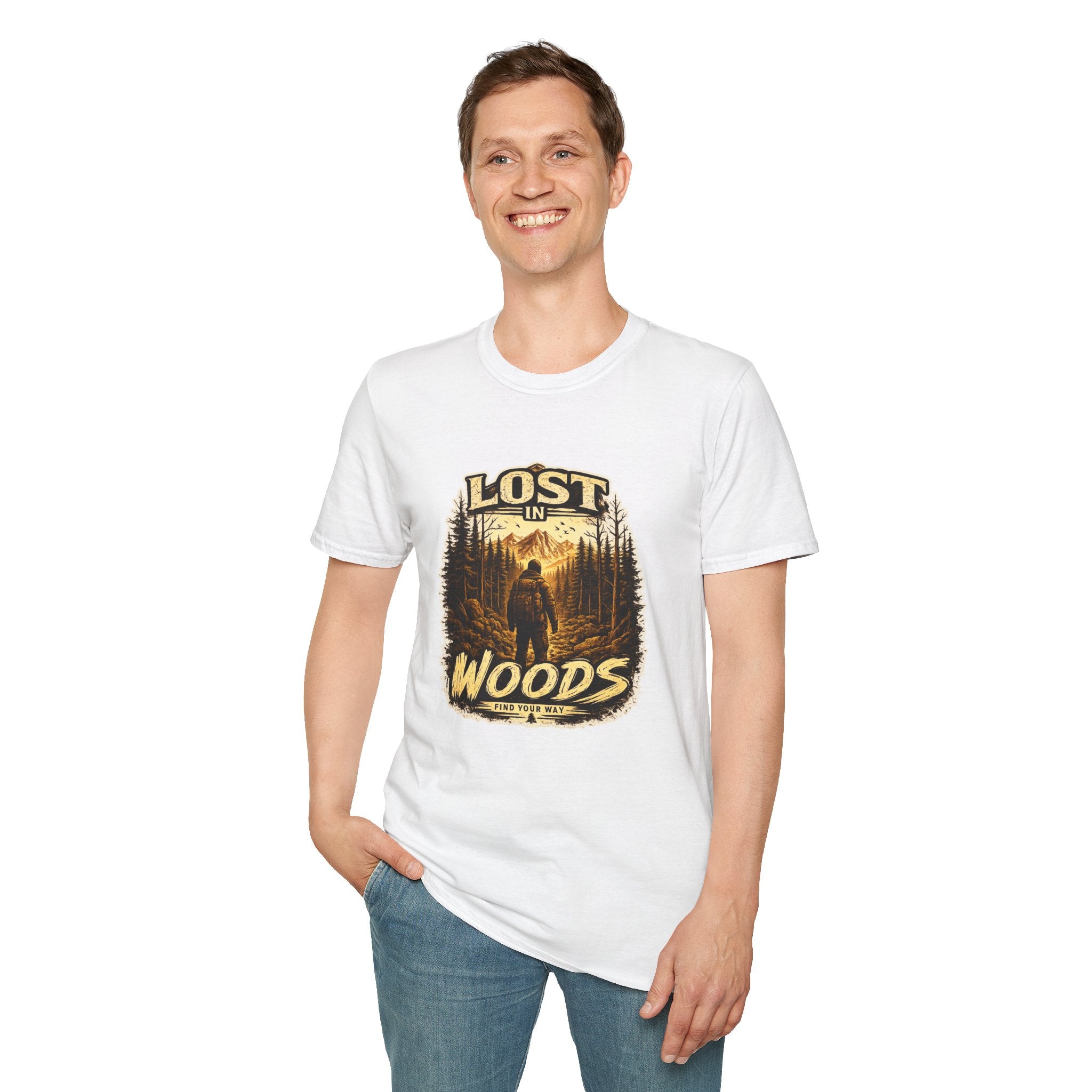 Lost in Woods Shirt | Vintage Forest Graphic Tee | Hiking Nature T-Shirt
