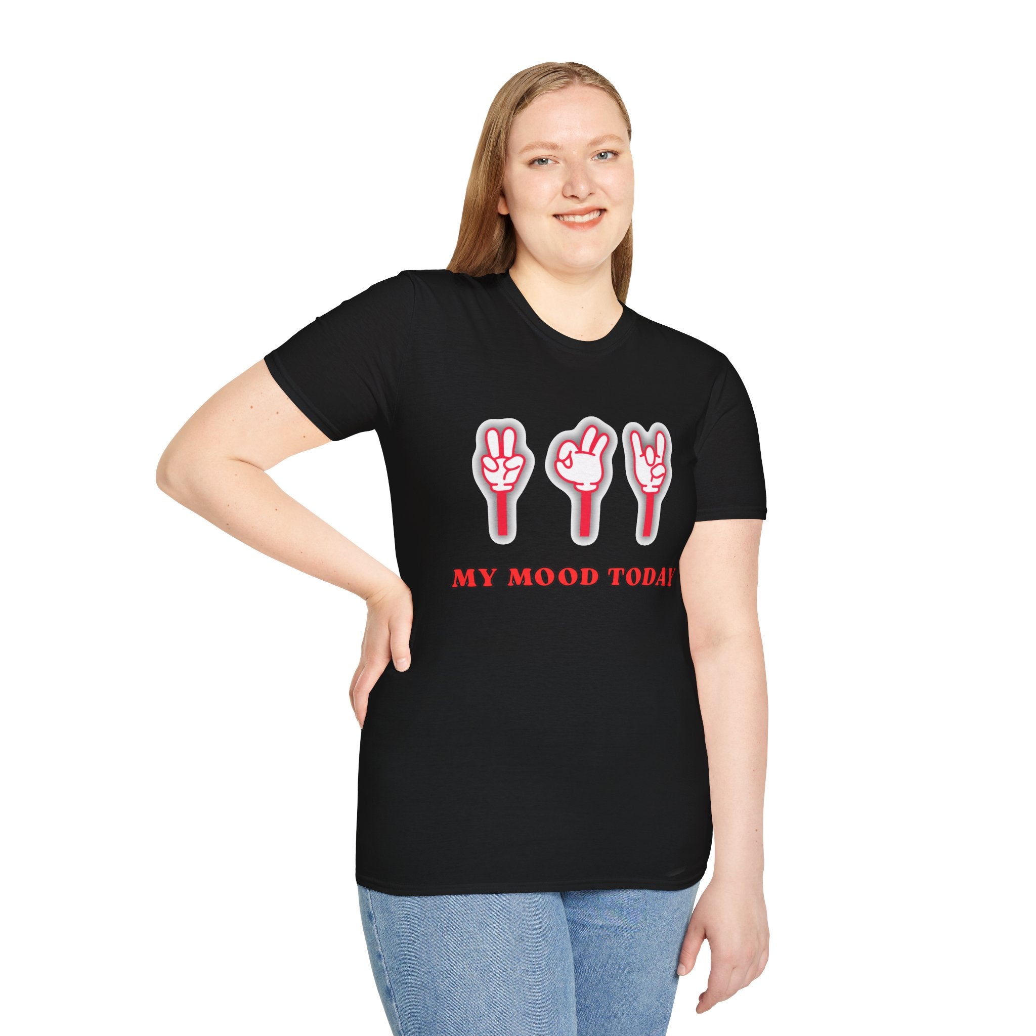My Mood Today T-Shirt, Funny Graphic Tee, Cool Hand Signs Shirt, Unisex Casual Tee, Trendy Streetwear Gift