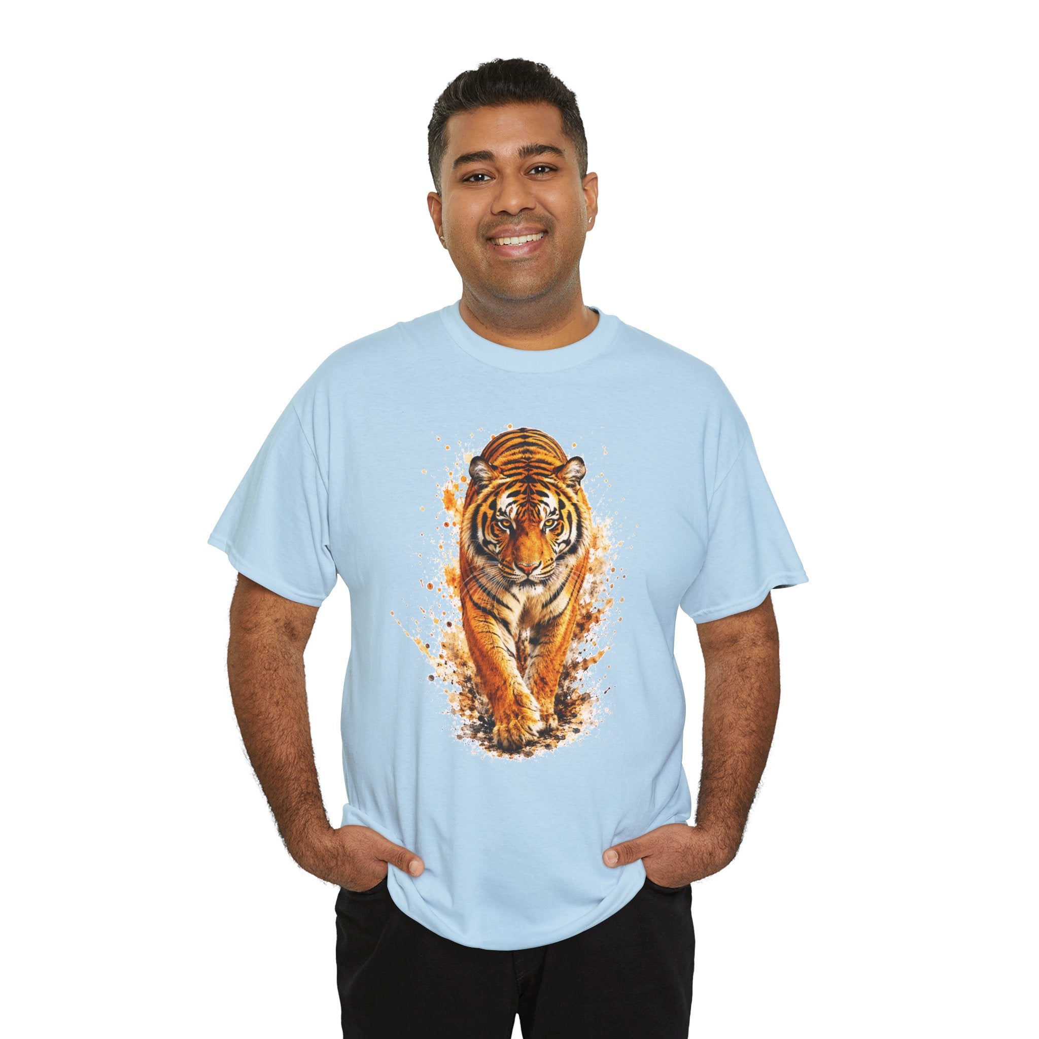 Majestic Tiger T-Shirt, Watercolor Tiger Graphic Tee, Unisex Wildlife Shirt, Tiger Lover Gift, Animal Art Tee