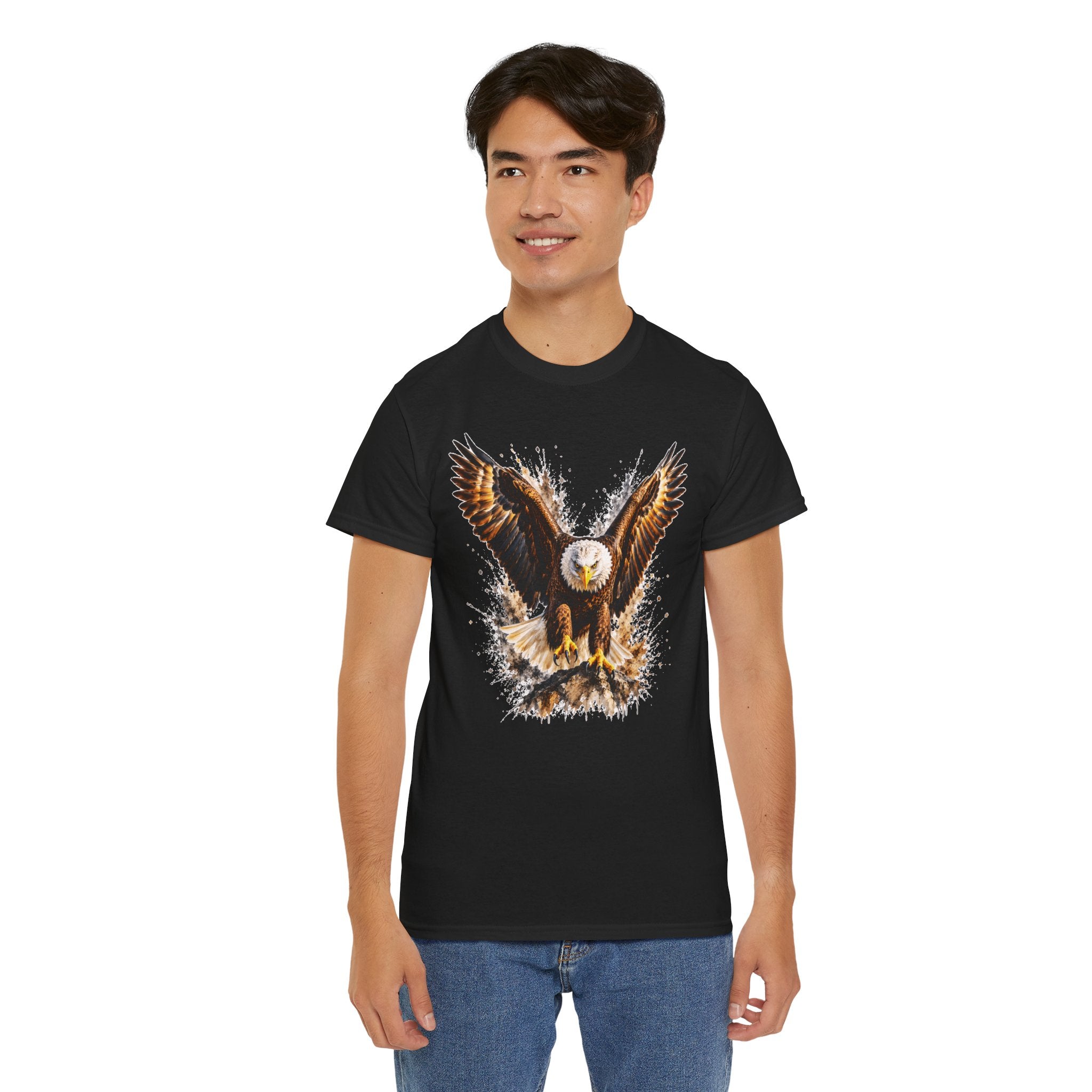 Majestic Bald Eagle T-Shirt, Eagle Graphic Tee, Patriotic Wildlife Shirt, Unisex Bird Lover Tee, American Eagle Gift