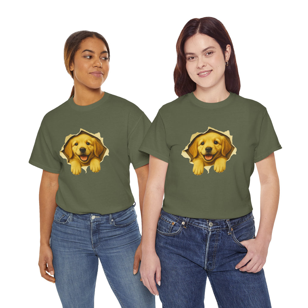 Golden Retriever Peekaboo Shirt, Cute Dog Lover T-Shirt, Funny Puppy Tee, Golden Retriever Gift, Pet Lover Graphic Shirt