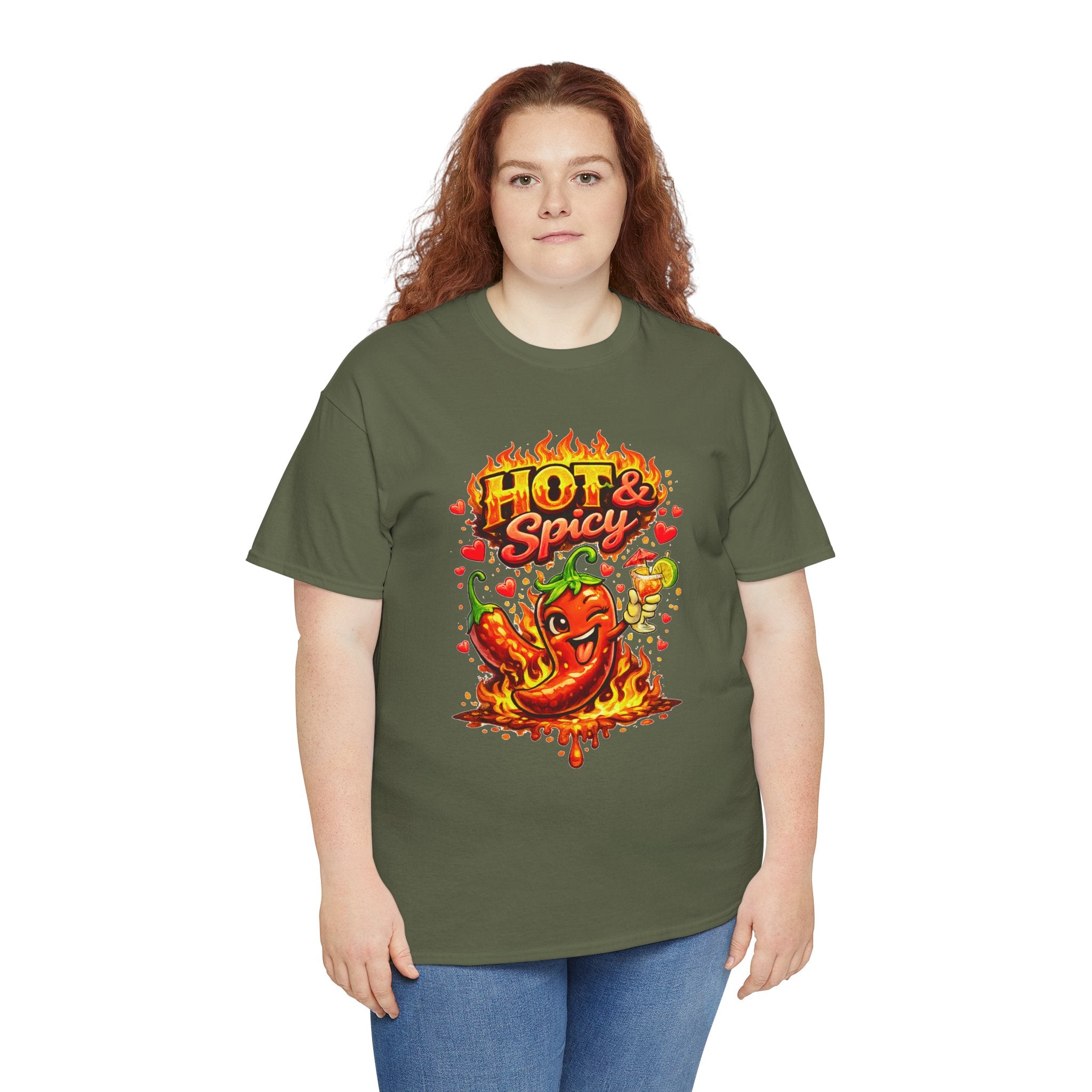 Hot & Spicy Pepper Shirt, Funny Chili Graphic Tee, Cute Food Lover T-Shirt, Spicy Gift