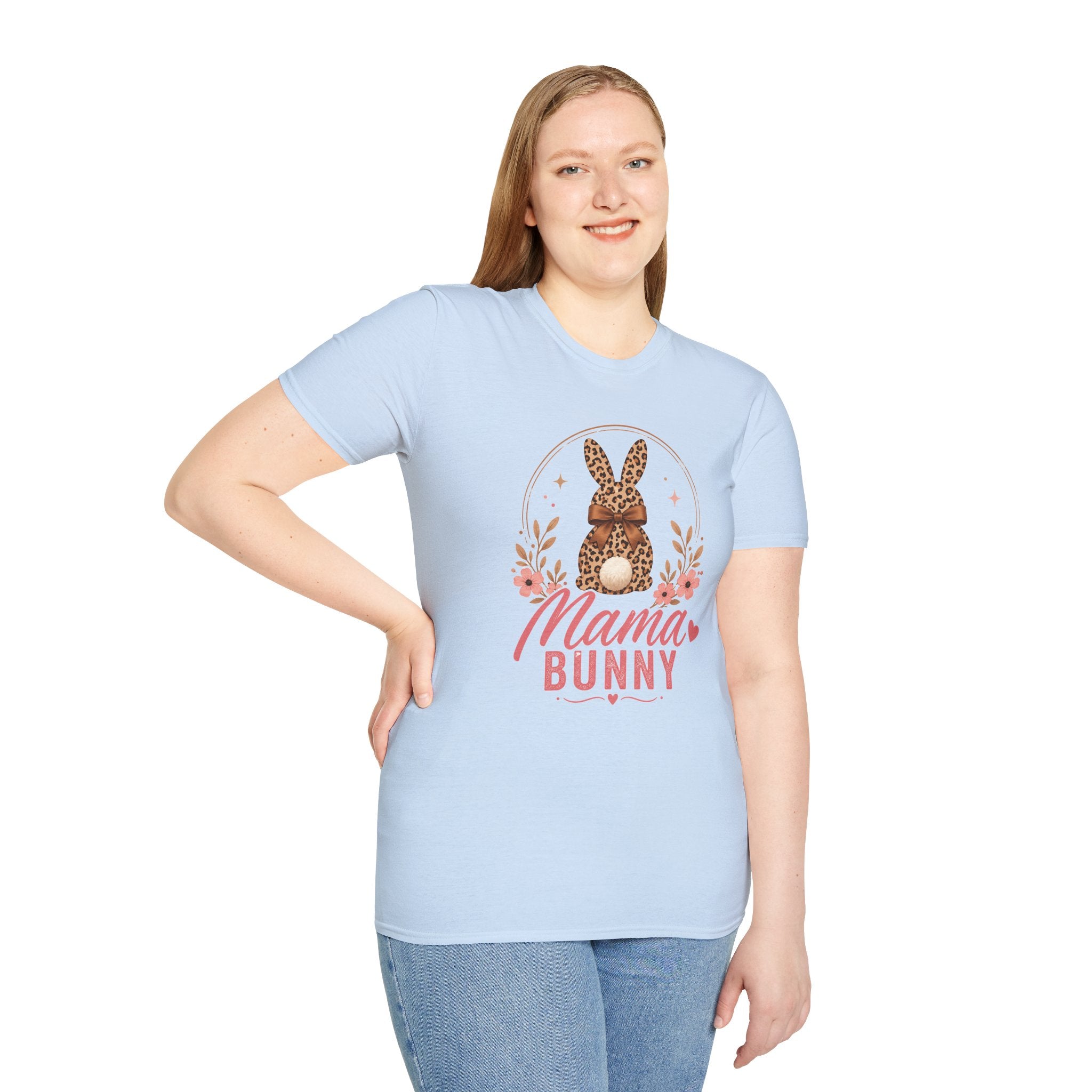 Mama Bunny Shirt, Easter Shirt for Women, Cute Mom Easter Tee, Spring Bunny Shirt, Gift for Mom, Easter Outfit, Leopard Bunny Shirt