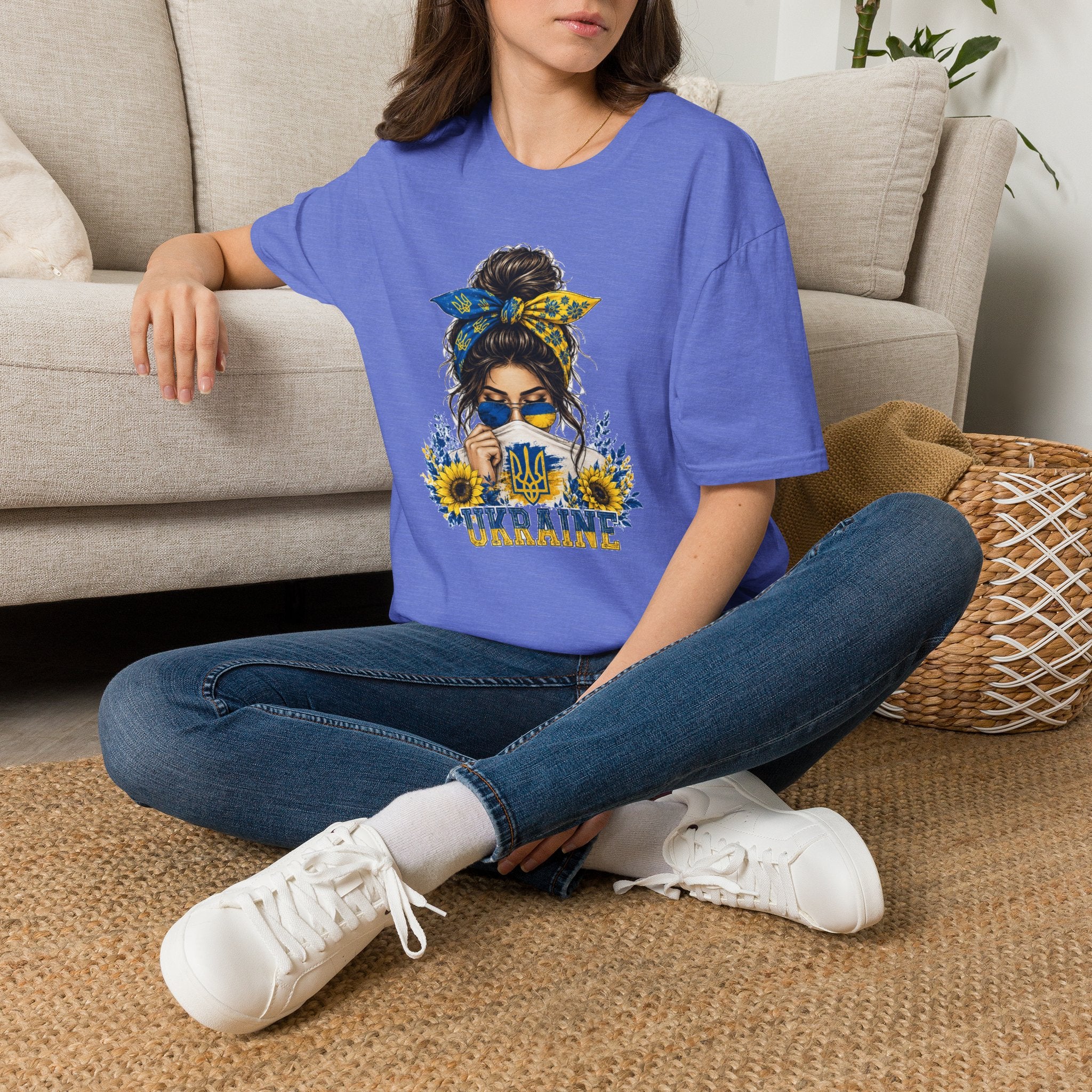 Ukraine Sunflower Bandana T-Shirt — Stylish Patriotic Graphic Tee