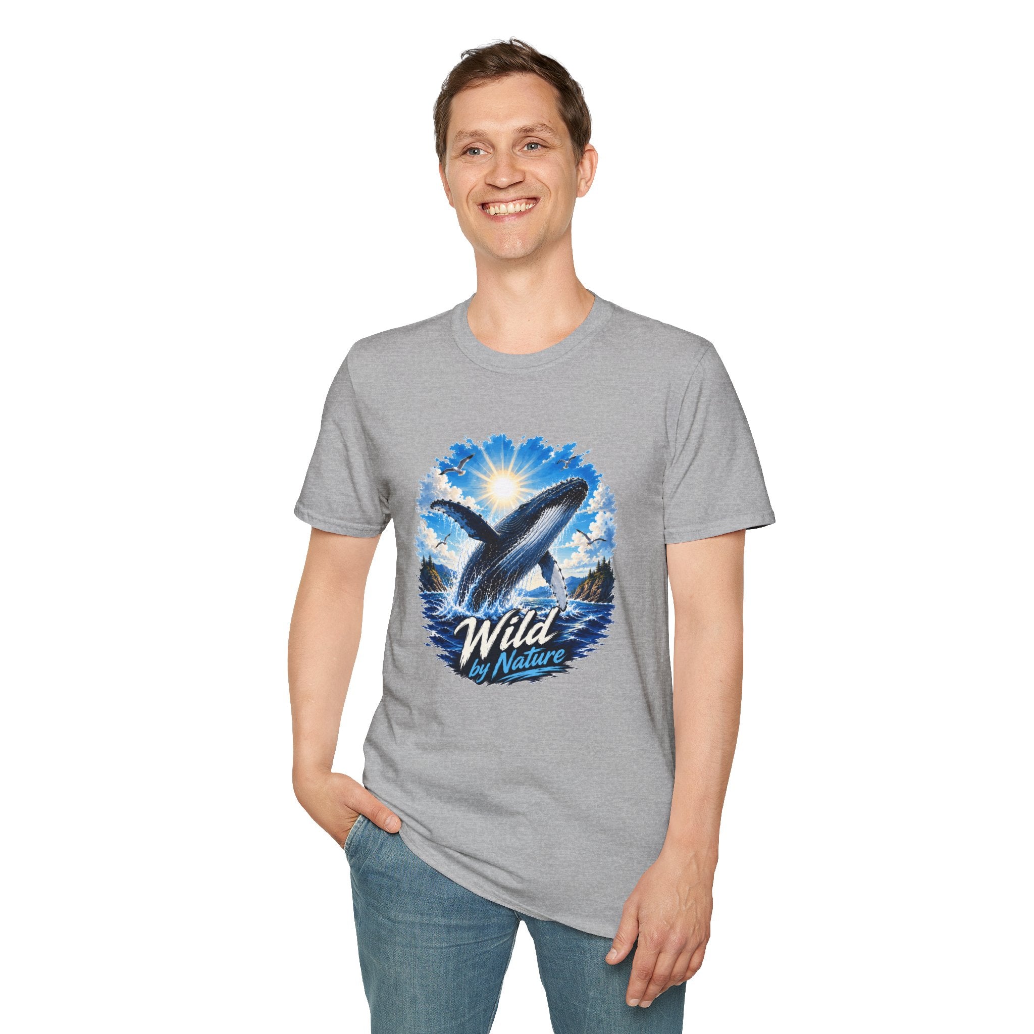 Whale T-Shirt, Ocean Whale Graphic Tee, Wild Nature Shirt, Ocean Lover Gift