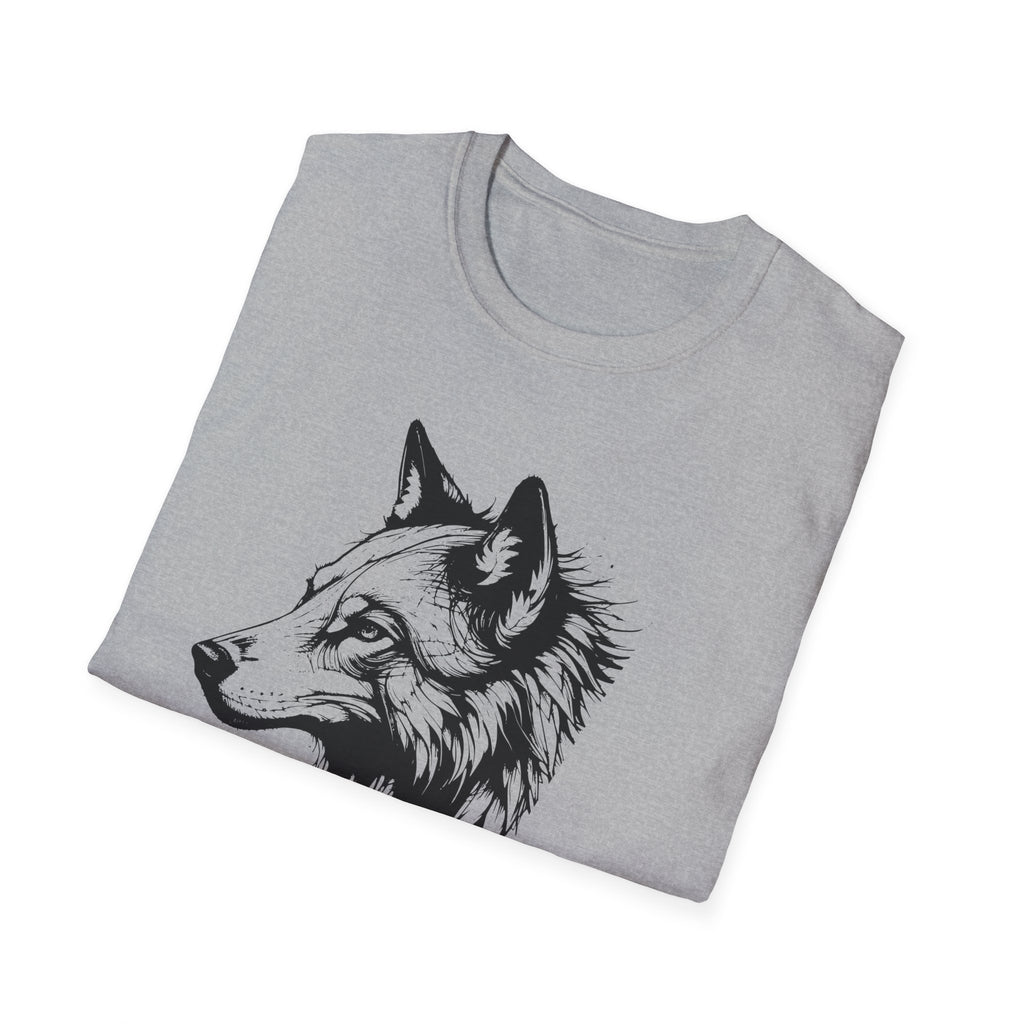 Wolf T Shirt, Mystic Wolf Graphic Tee, Forest Animal Shirt, Minimalist Wolf Head Shirt, Unisex Nature T-Shirt, Wildlife Gift, Boho Wolf Tee