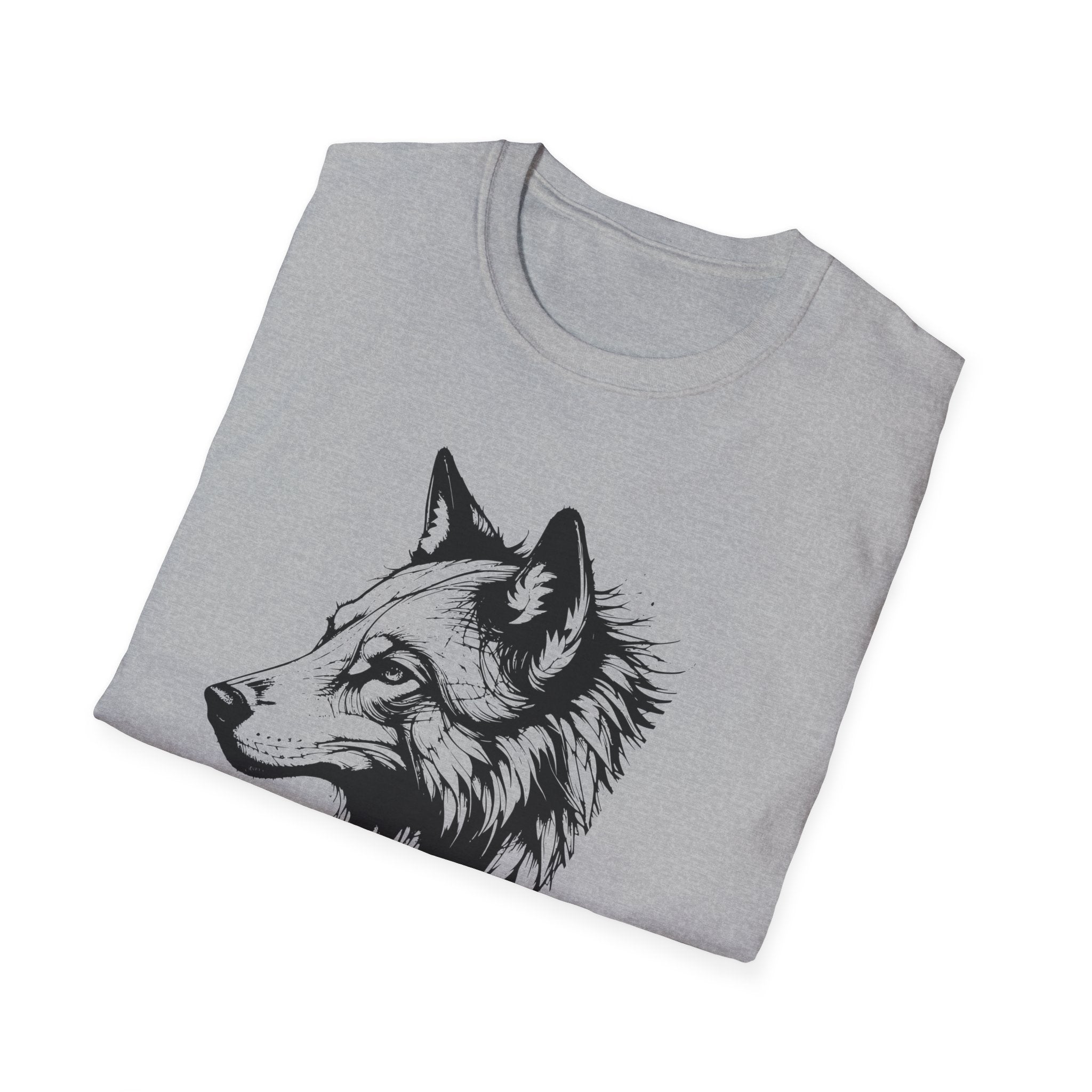 Wolf T Shirt, Mystic Wolf Graphic Tee, Forest Animal Shirt, Minimalist Wolf Head Shirt, Unisex Nature T-Shirt, Wildlife Gift, Boho Wolf Tee