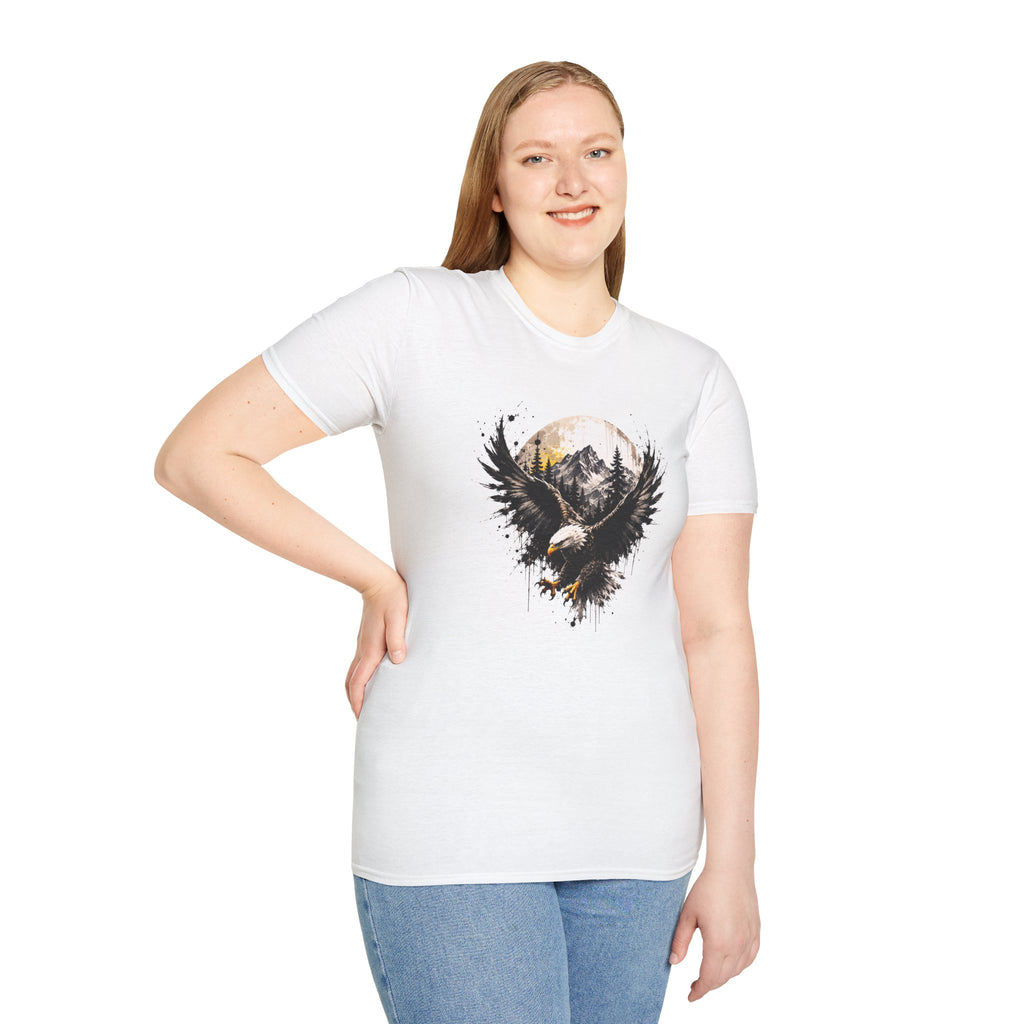 Bald Eagle Mountain T-Shirt | Patriotic Eagle Graphic Tee | Nature Lover Shirt | Outdoor Adventure Tee | Unisex Wildlife Gift