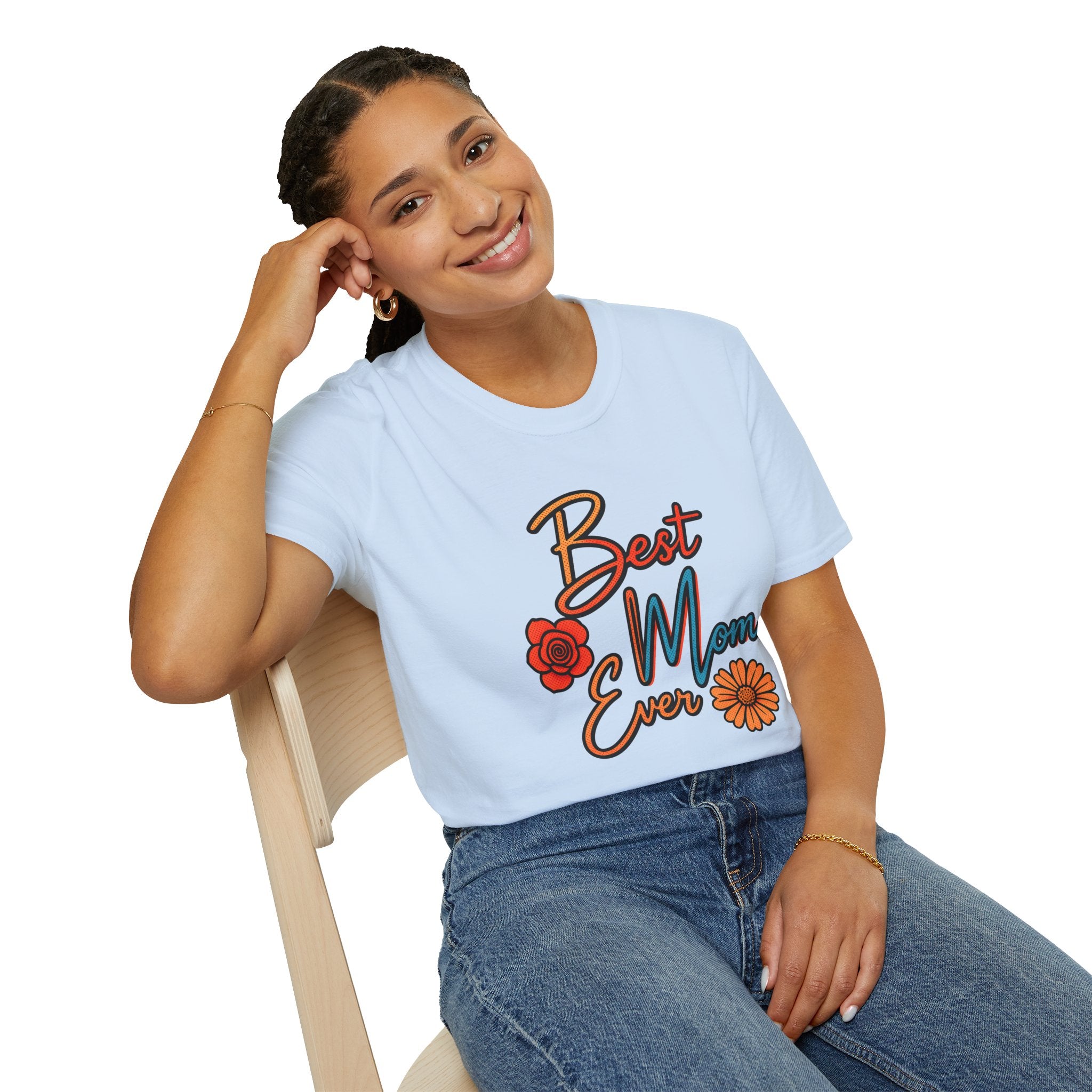 Best Mom Ever T-Shirt, Floral Mom Shirt, Mother’s Day Gift, Cute Retro Mama Tee, Gift for Mom, Unisex Shirt