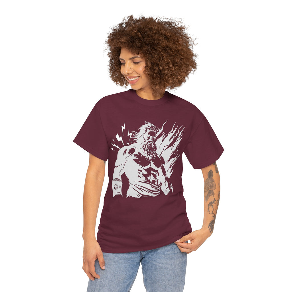 Mythic Thunder God Tee — Vintage Lightning Warrior Graphic T-Shirt
