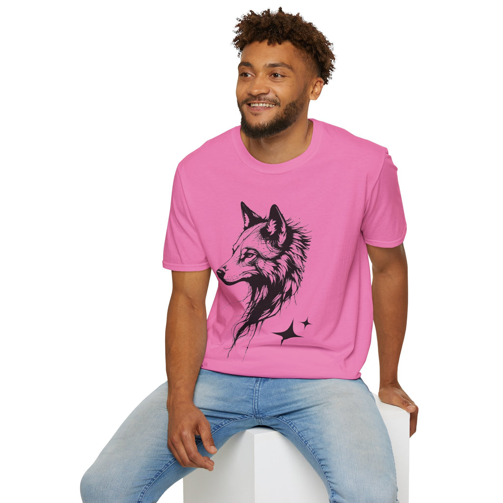 Wolf T Shirt, Mystic Wolf Graphic Tee, Forest Animal Shirt, Minimalist Wolf Head Shirt, Unisex Nature T-Shirt, Wildlife Gift, Boho Wolf Tee