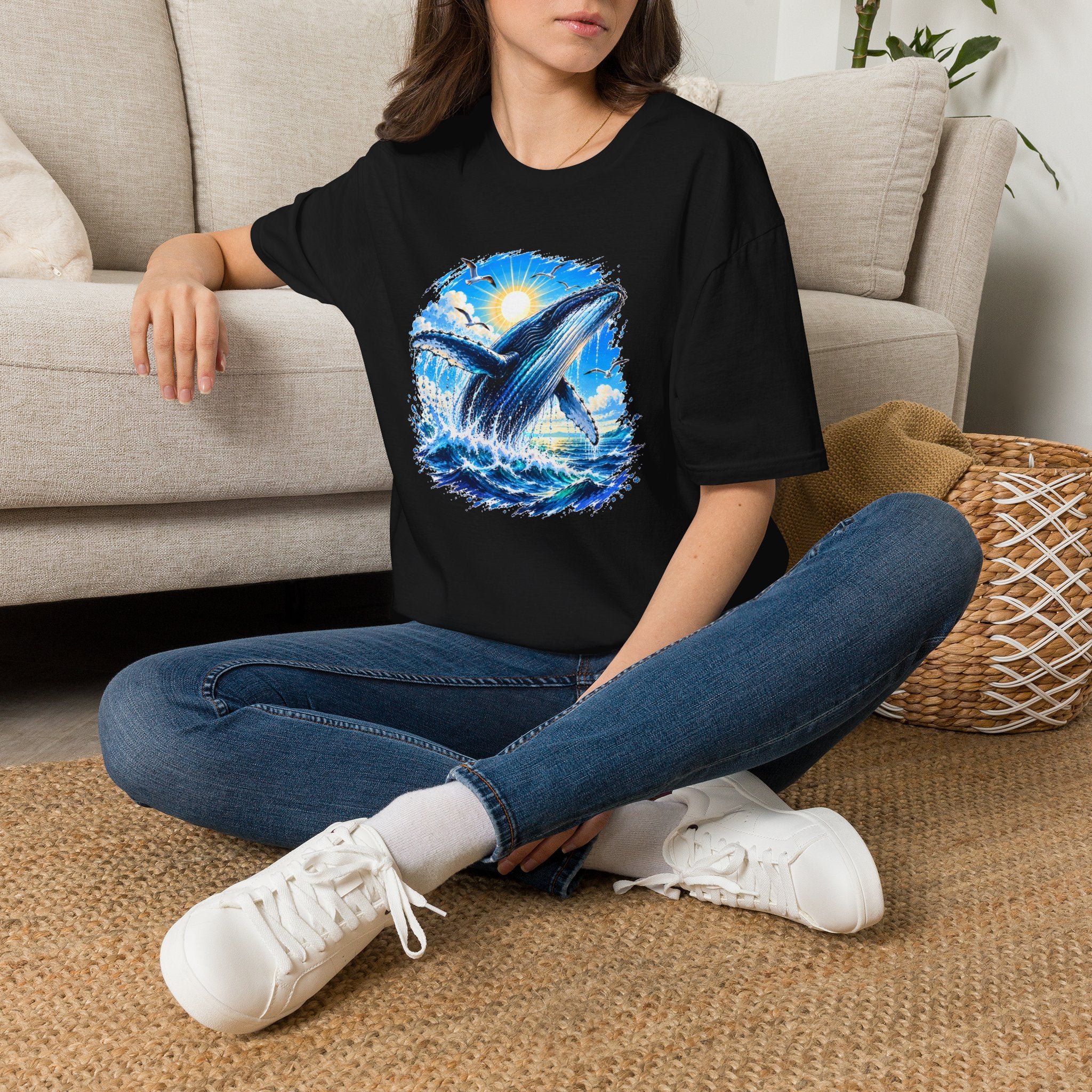 Whale Shirt, Ocean T-Shirt, Humpback Whale Shirt, Sea Life Tee, Beach Lover Gift, Ocean Lover Shirt
