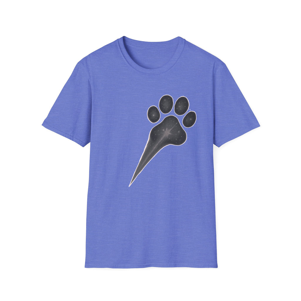 Minimal Paw Print T-Shirt, Dog Lover Tee, Aesthetic Pet Shirt, Paw Comet Design