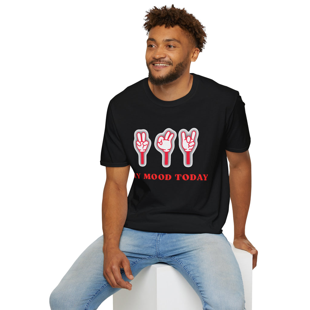 My Mood Today T-Shirt, Funny Graphic Tee, Cool Hand Signs Shirt, Unisex Casual Tee, Trendy Streetwear Gift