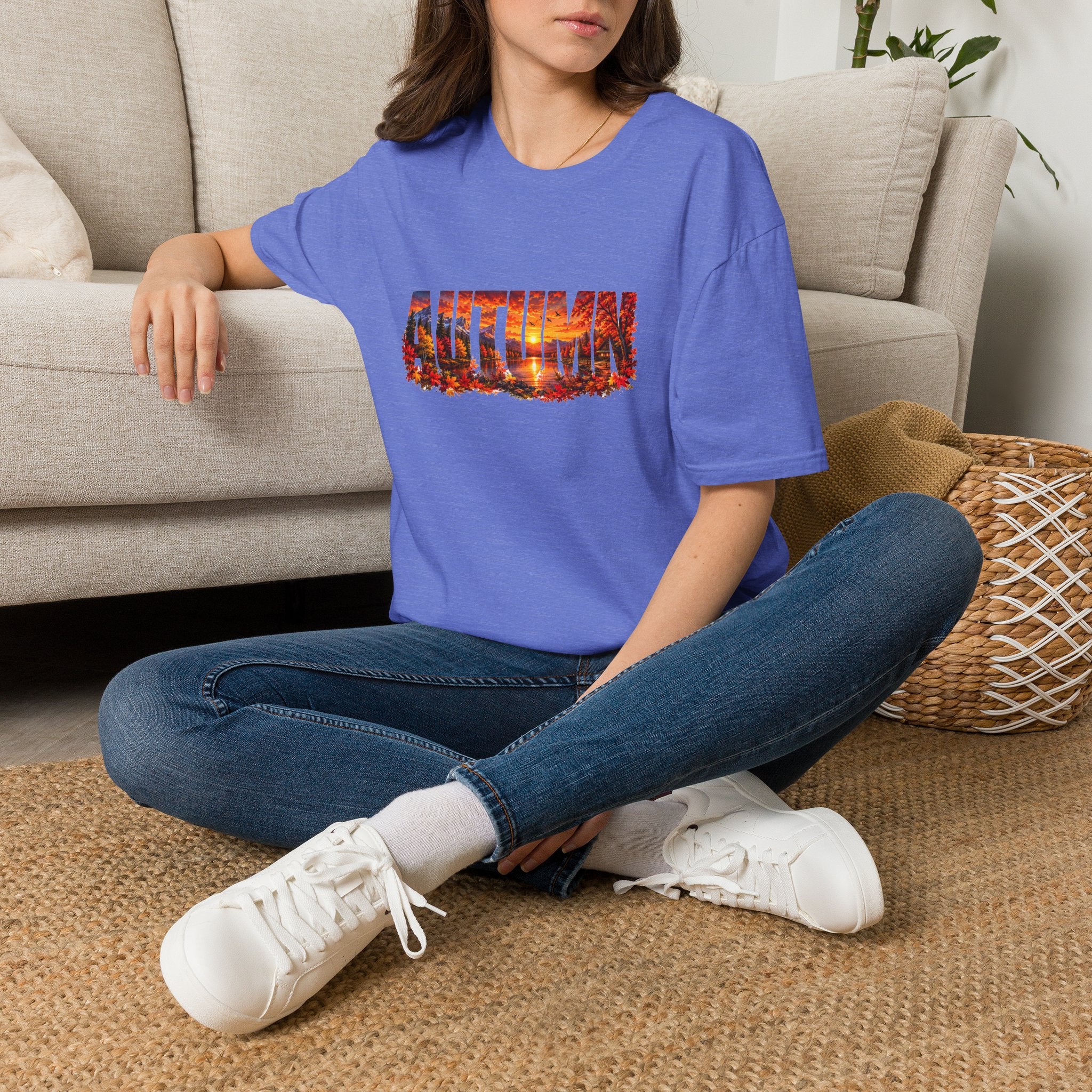 Autumn Leaves T Shirt Fall Graphic Tee Cozy Autumn Shirt