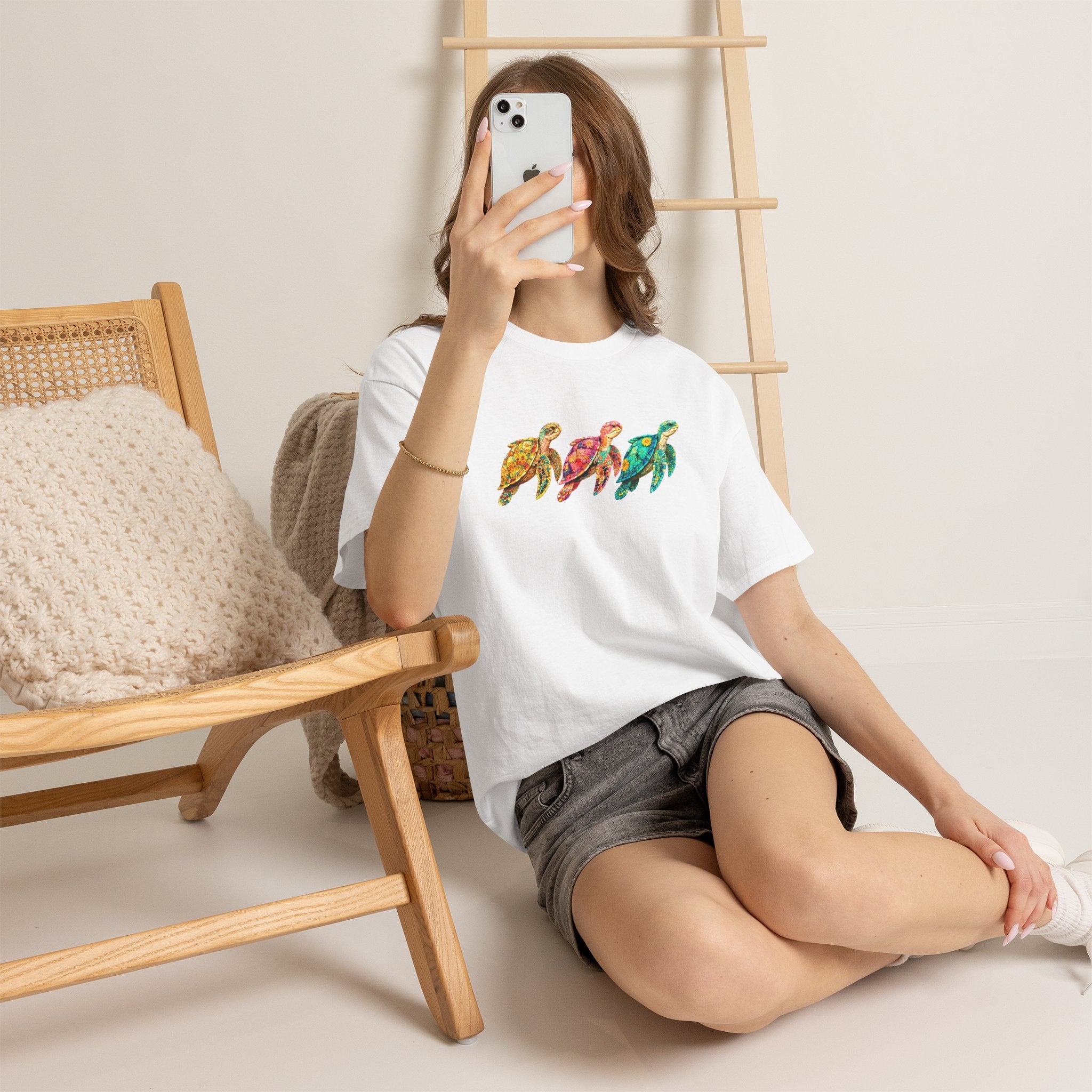 Sea Turtle T-Shirt, Colorful Sea Turtle Tee, Beach Lover Shirt, Ocean Lover Gift, Coastal Graphic Tee, Marine Life Shirt, Summer Vacation Tee