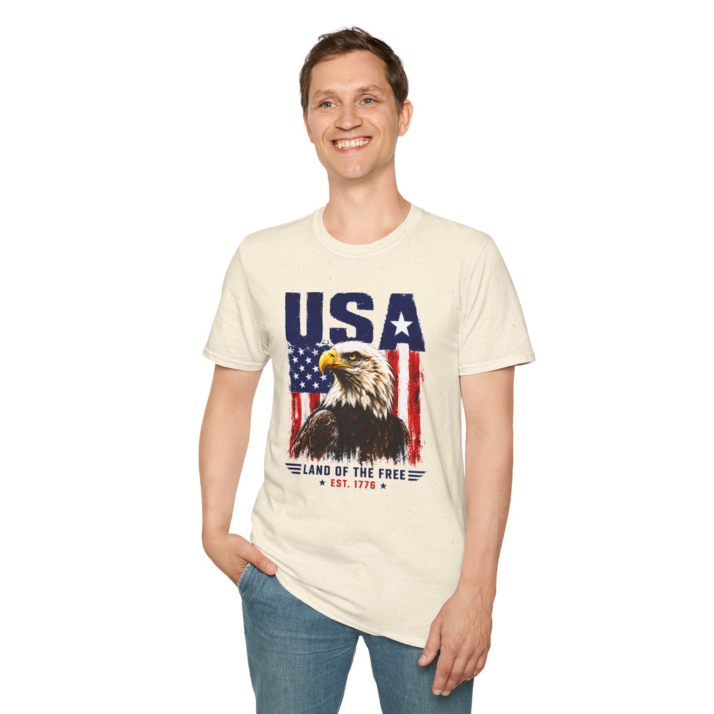 USA Eagle T-Shirt — Patriotic American Flag Graphic Tee (Land of the Free)