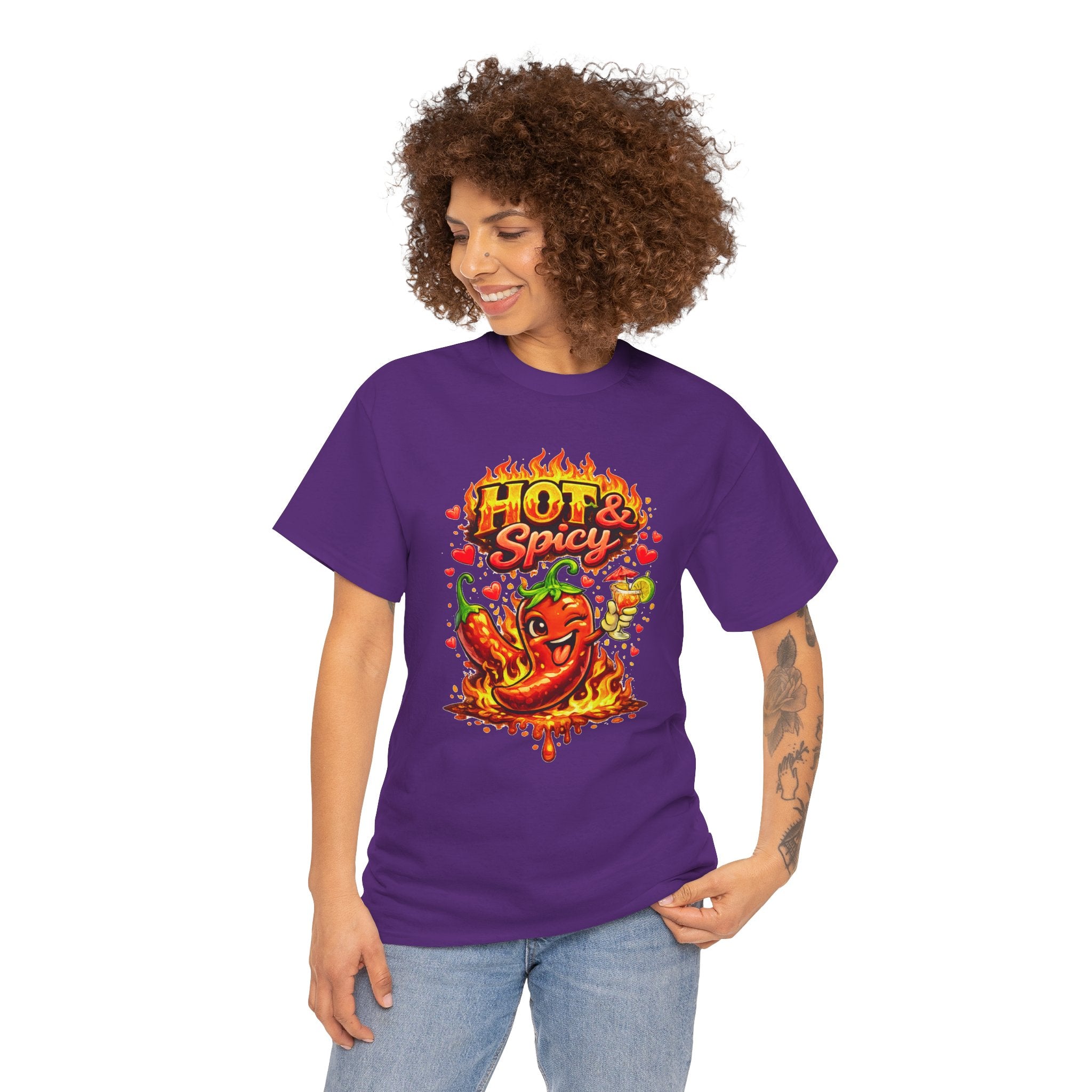 Hot & Spicy Pepper Shirt, Funny Chili Graphic Tee, Cute Food Lover T-Shirt, Spicy Gift