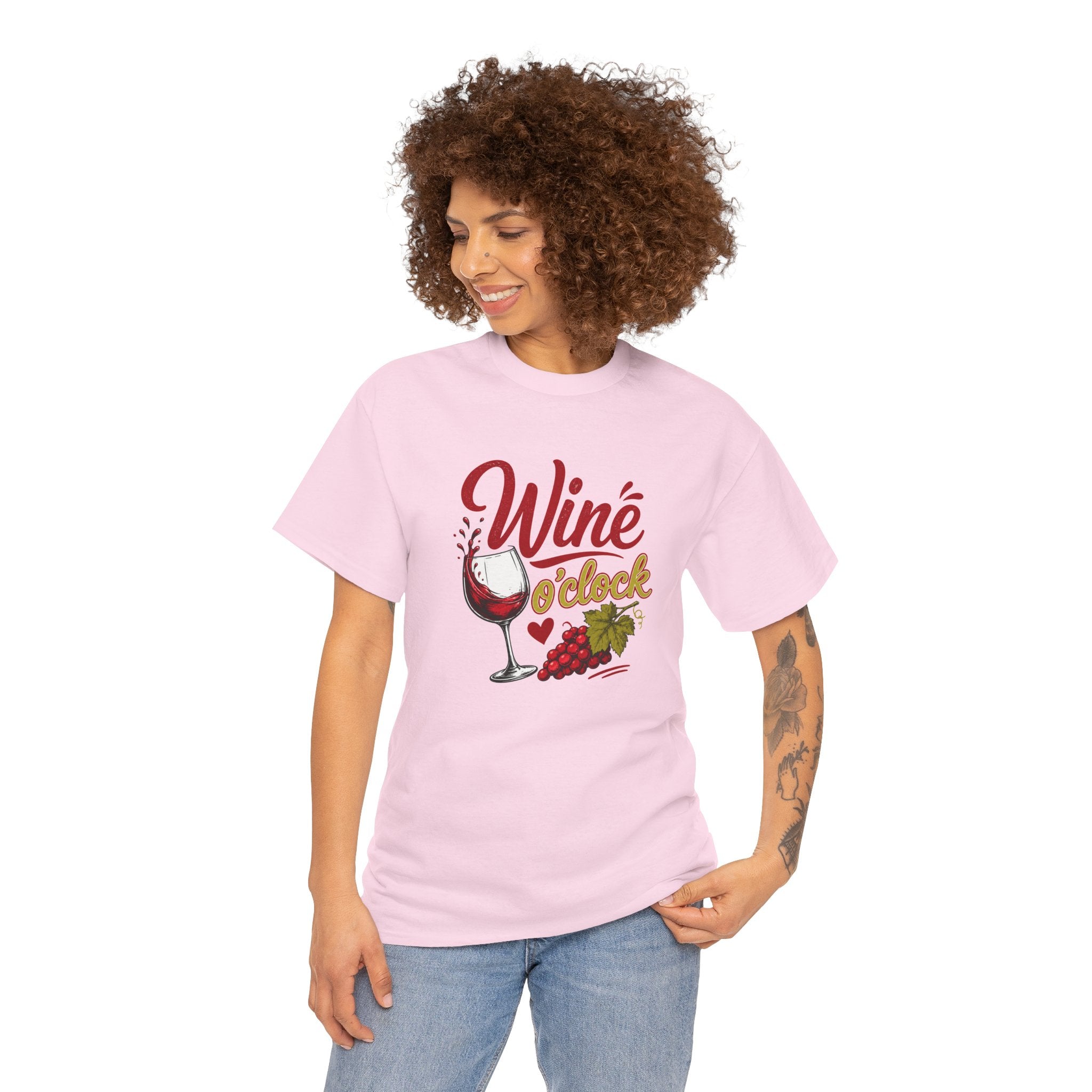 Wine T-Shirt - "Wine O'Clock" Graphic Tee for Wine Lovers
