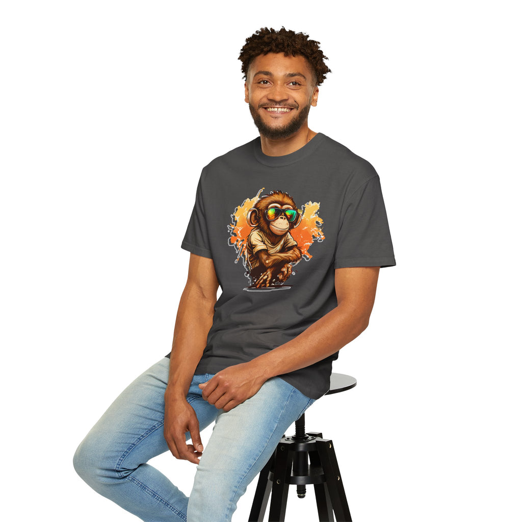 Cool Monkey Graphic T-Shirt | Funny Chimp Sunglasses Tee | Streetwear Animal Shirt | Unisex Casual Gift