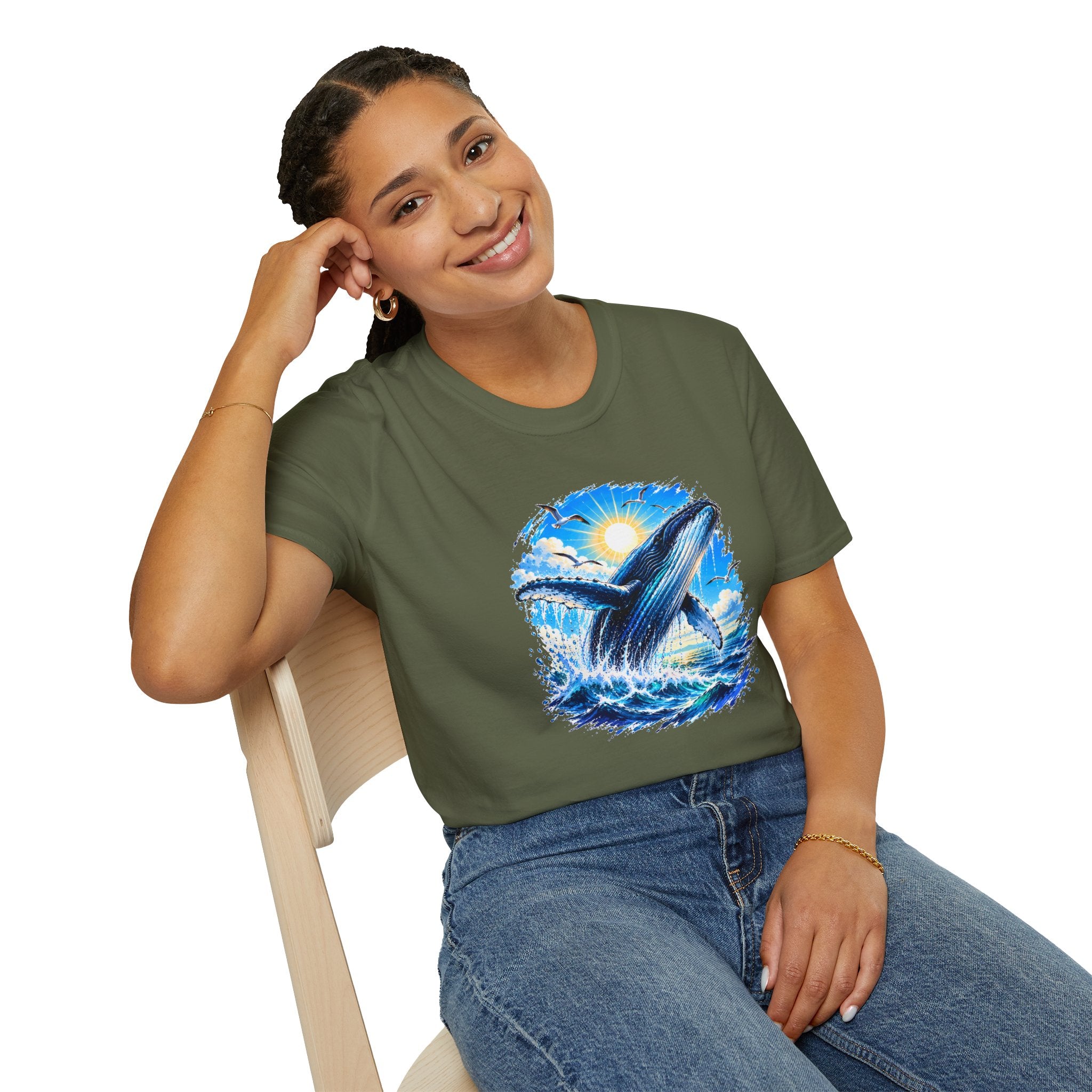 Whale Shirt, Ocean T-Shirt, Humpback Whale Shirt, Sea Life Tee, Beach Lover Gift, Ocean Lover Shirt