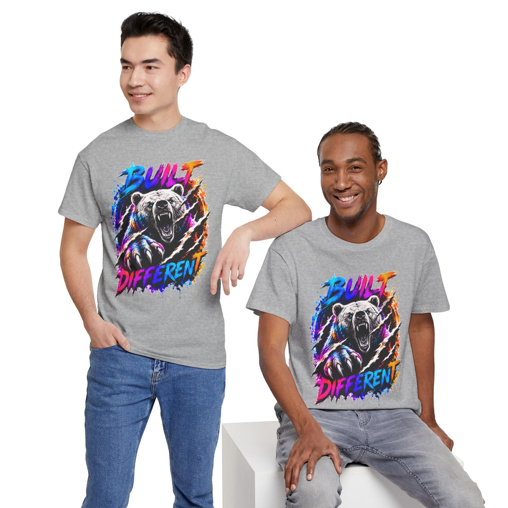 Built Different Bear T-Shirt — Bold Retro Grunge Graphic Tee