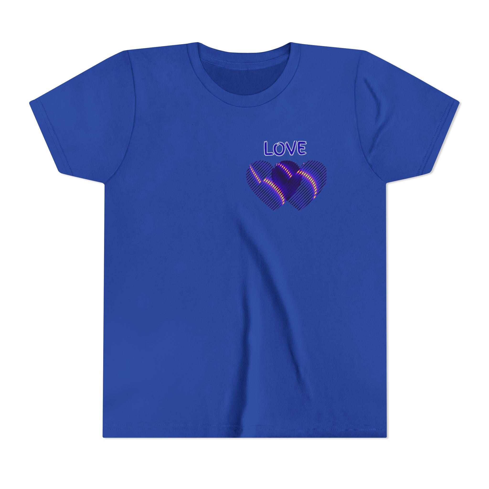 Youth Tee — Purple Heart 'LOVE' Graphic Kids T-Shirt