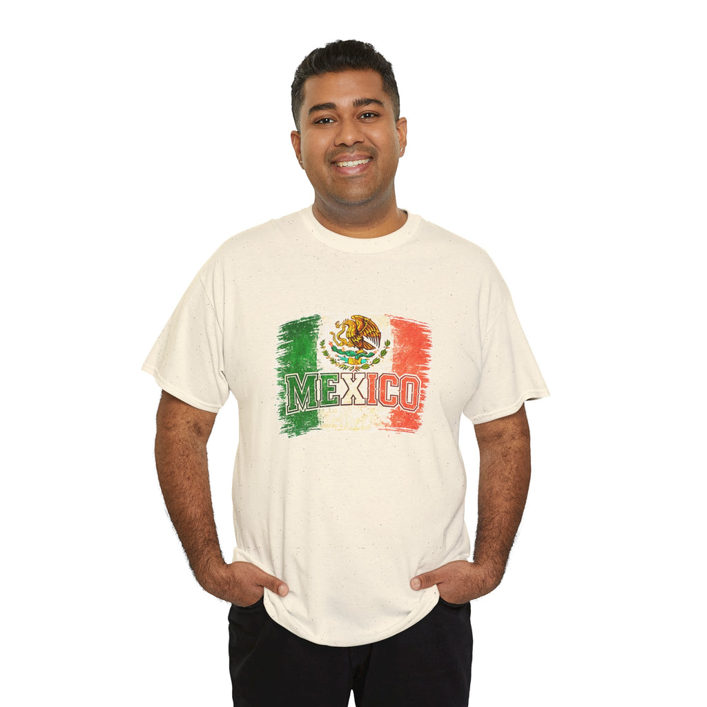 Mexico Flag Vintage T-Shirt — Distressed Mexican Emblem Tee