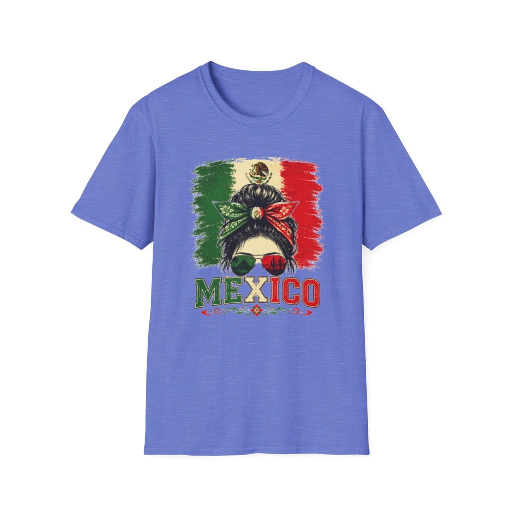 Mexico Messy Bun T-Shirt, Mexican Pride Shirt, Mexico Flag Graphic Tee, Cinco De Mayo Shirt, Latina Gift for Women