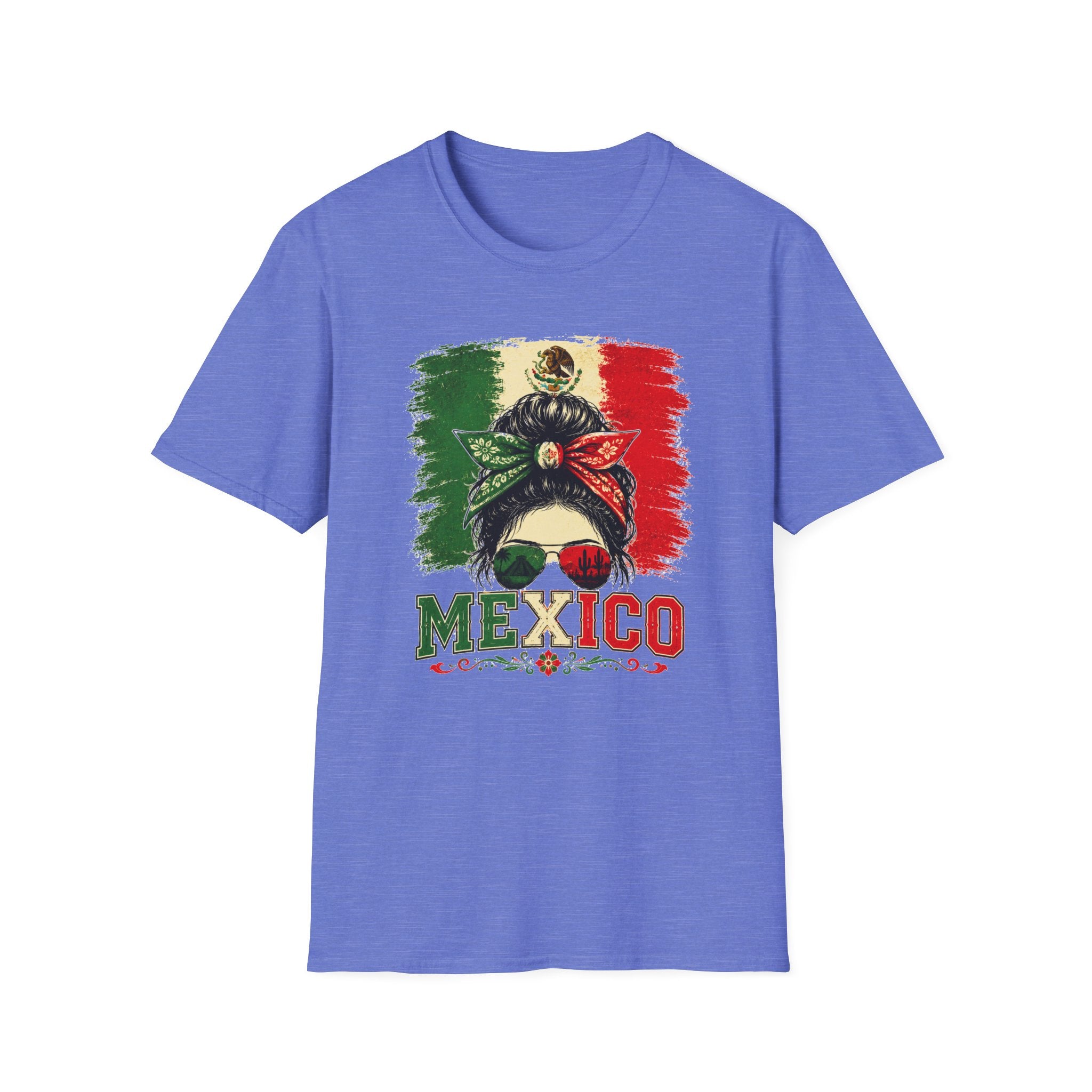 Mexico Messy Bun T-Shirt, Mexican Pride Shirt, Mexico Flag Graphic Tee, Cinco De Mayo Shirt, Latina Gift for Women