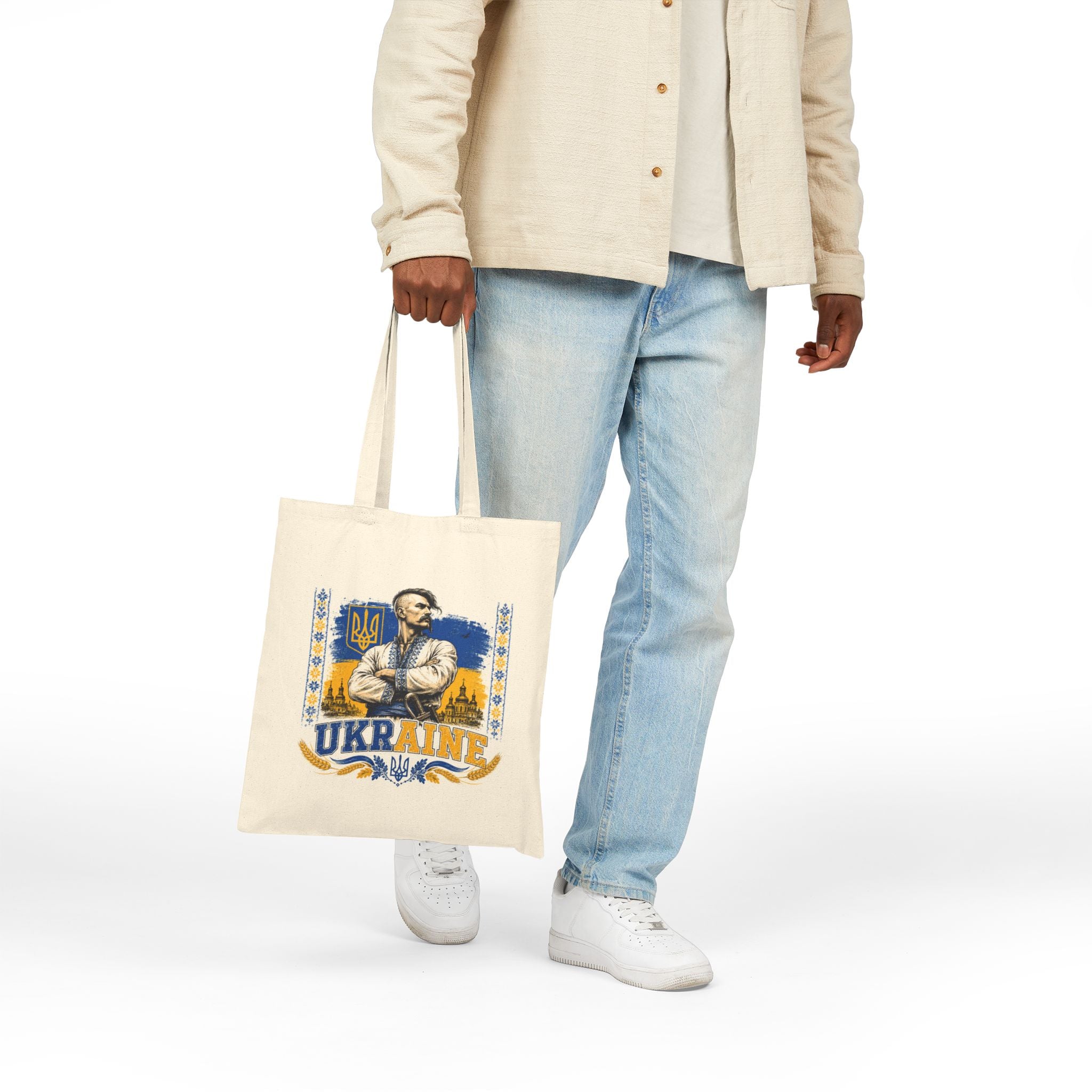 Ukraine Pride Canvas Tote Bag — Patriotic Ukrainian Design