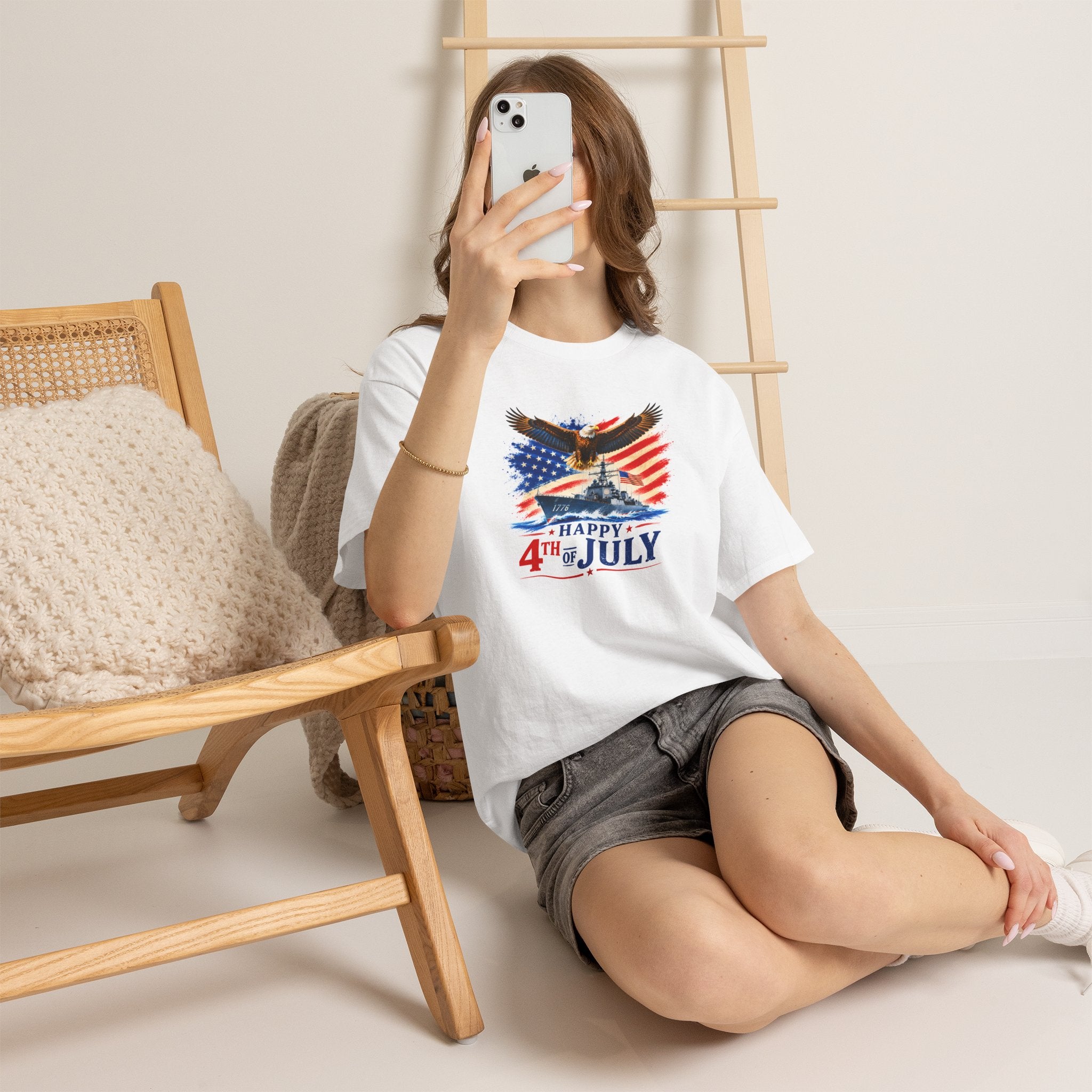Happy 4th of July Shirt, Patriotic Eagle T-Shirt, American Flag Tee, USA Independence Day Shirt, Freedom Eagle Gift