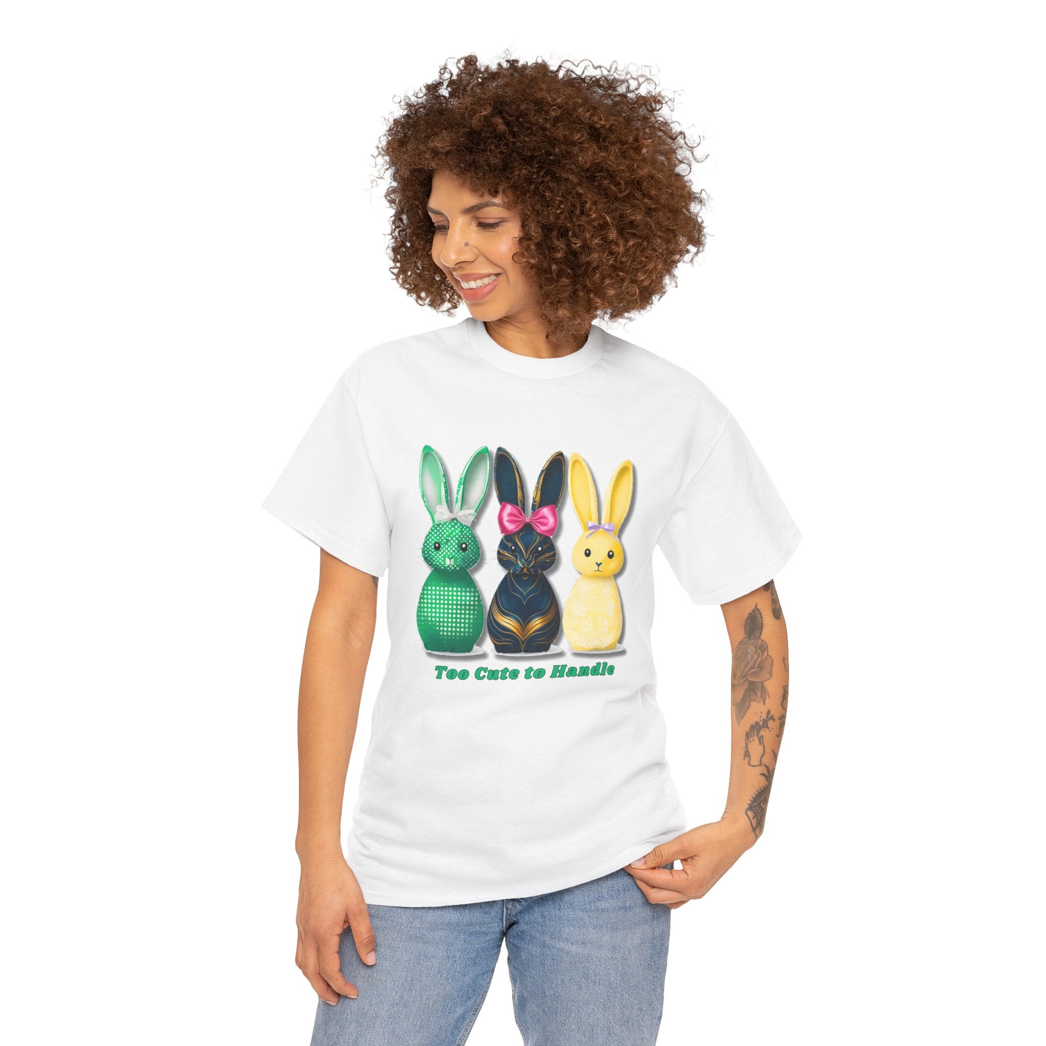 Funny Easter Bunny Shirt, Too Cute To Handle Tee, Cute Bunny Shirt, Easter Gift for Women, Spring Rabbit T-Shirt, Easter Outfit