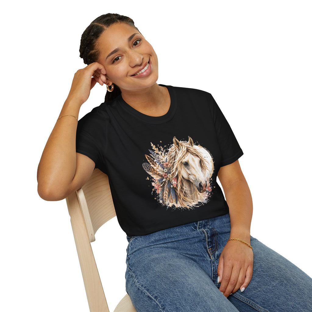 Horse T-Shirt, Western Horse Graphic Tee, Equestrian Shirt, Horse Lover Gift, Country Style Tee
