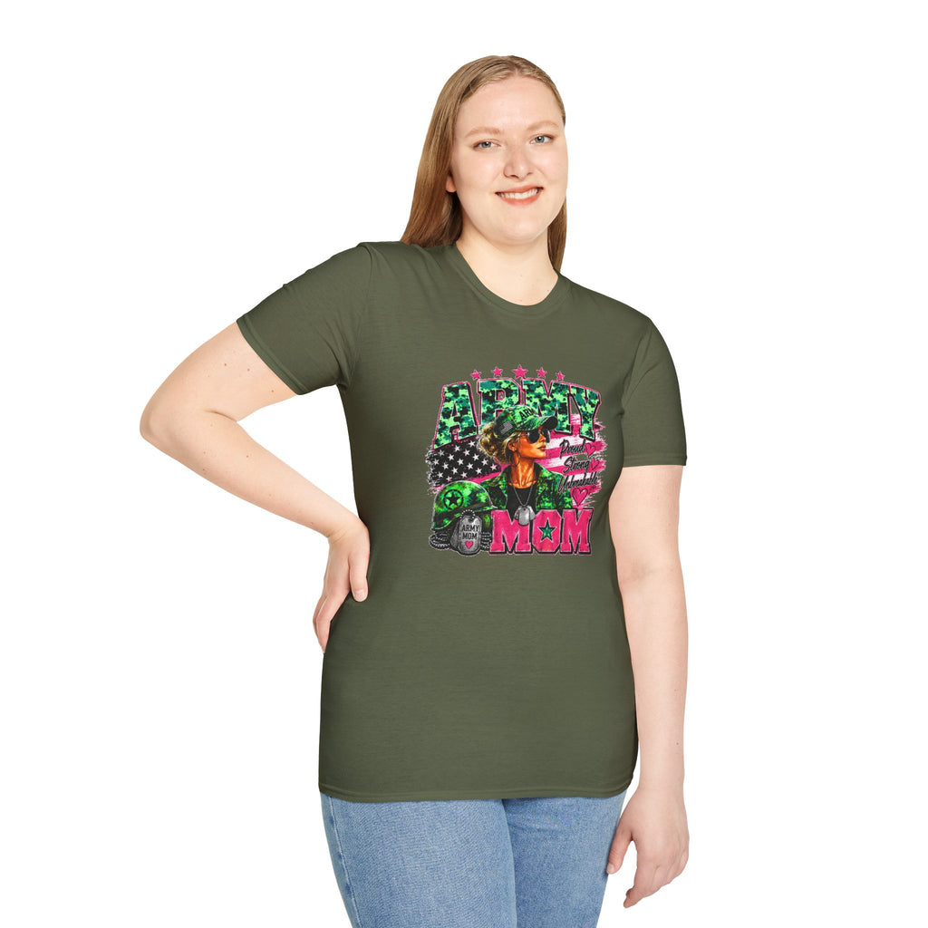 Army Mom Shirt, Military Mom T-Shirt, Army Proud Shirt, Patriotic Mom Gift, Veteran Mom Gift
