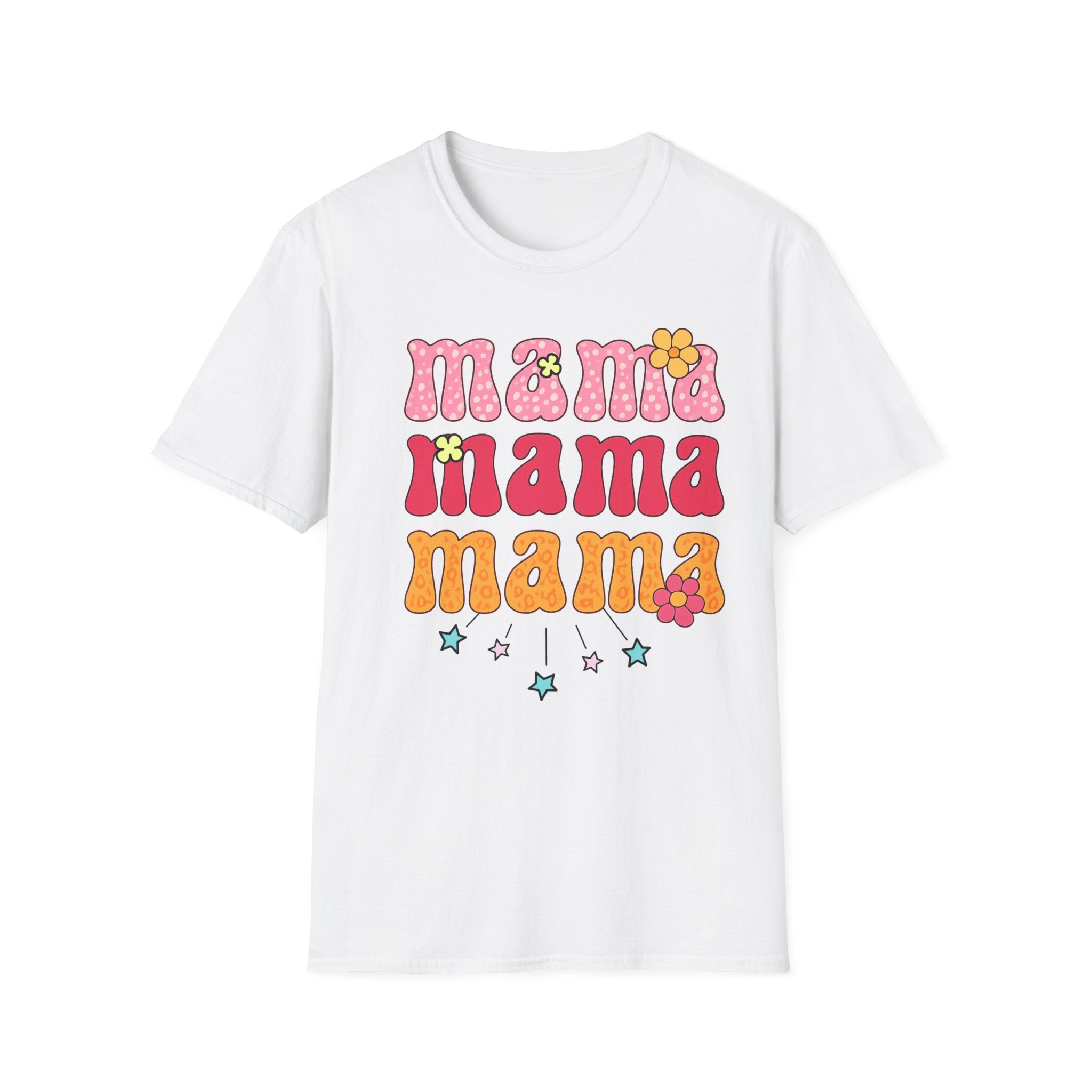 Mama Shirt, Retro Mama Tee, Cute Mom Shirt, Mother's Day Gift, Floral Mama Shirt, Trendy Mom T-Shirt