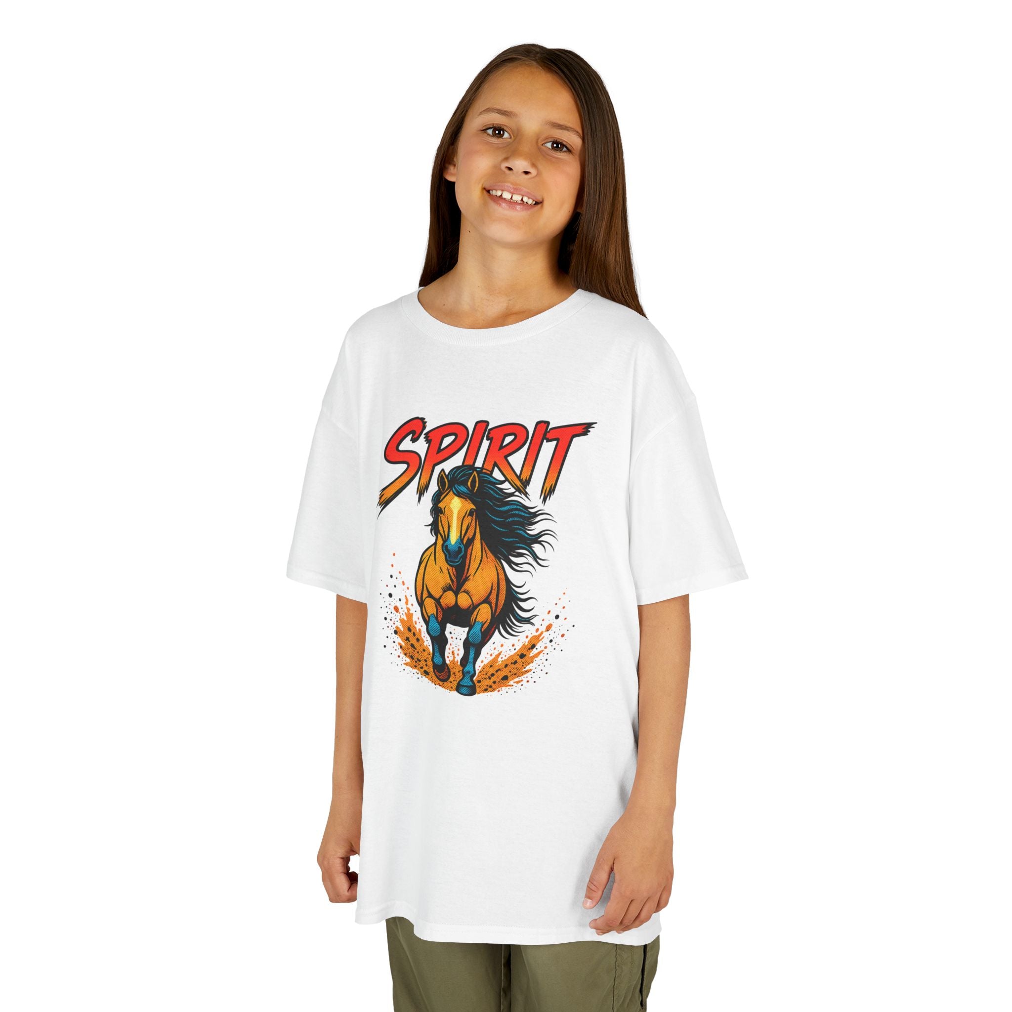 Kids 'Spirit' Galloping Horse T‑Shirt — Youth Graphic Tee for Horse Lovers