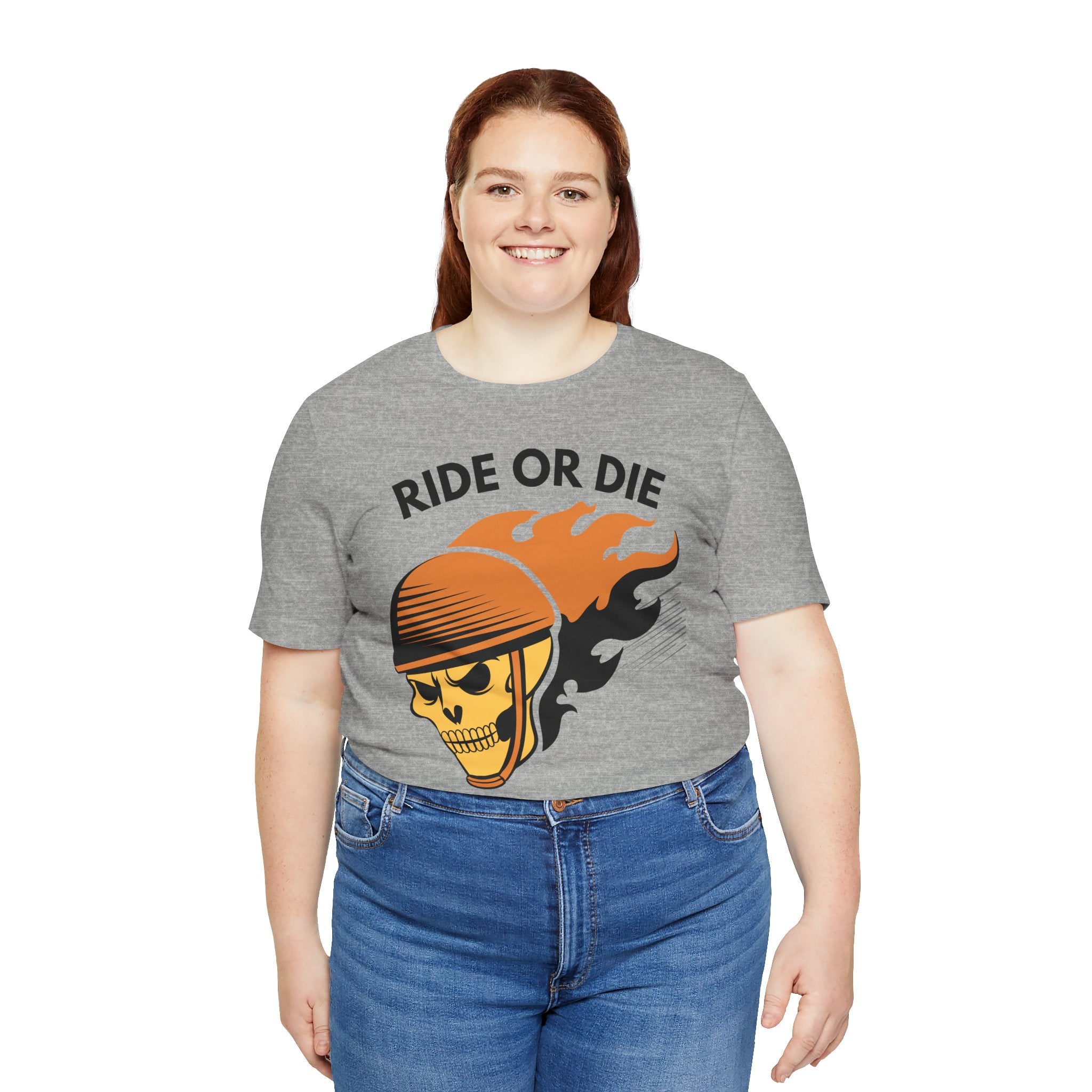 Ride or Die Skull Helmet T-Shirt | Biker Graphic Tee for Men | Vintage Motorcycle Shirt