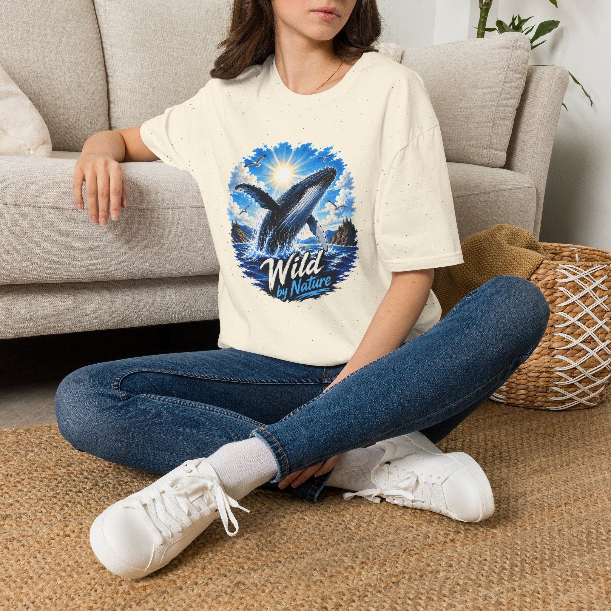 Whale T-Shirt, Ocean Whale Graphic Tee, Wild Nature Shirt, Ocean Lover Gift